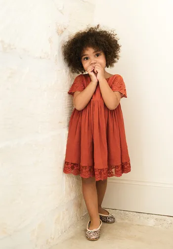 Le Jour de Notre Oui Manon Terracotta robe enfant terracotta