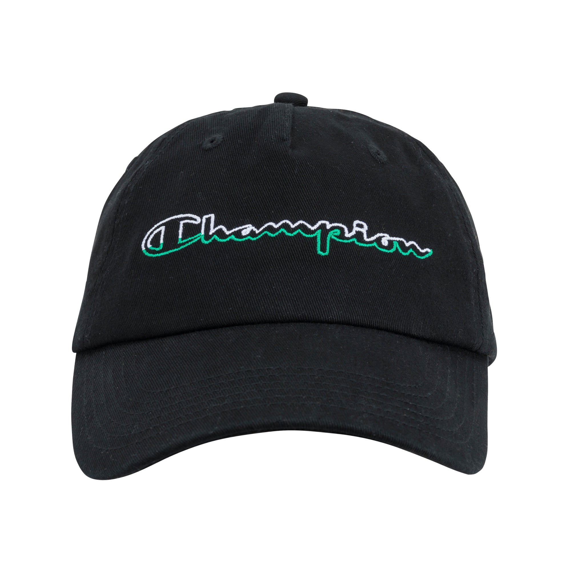 Champion Hats Split Script Dad casquette noir coton