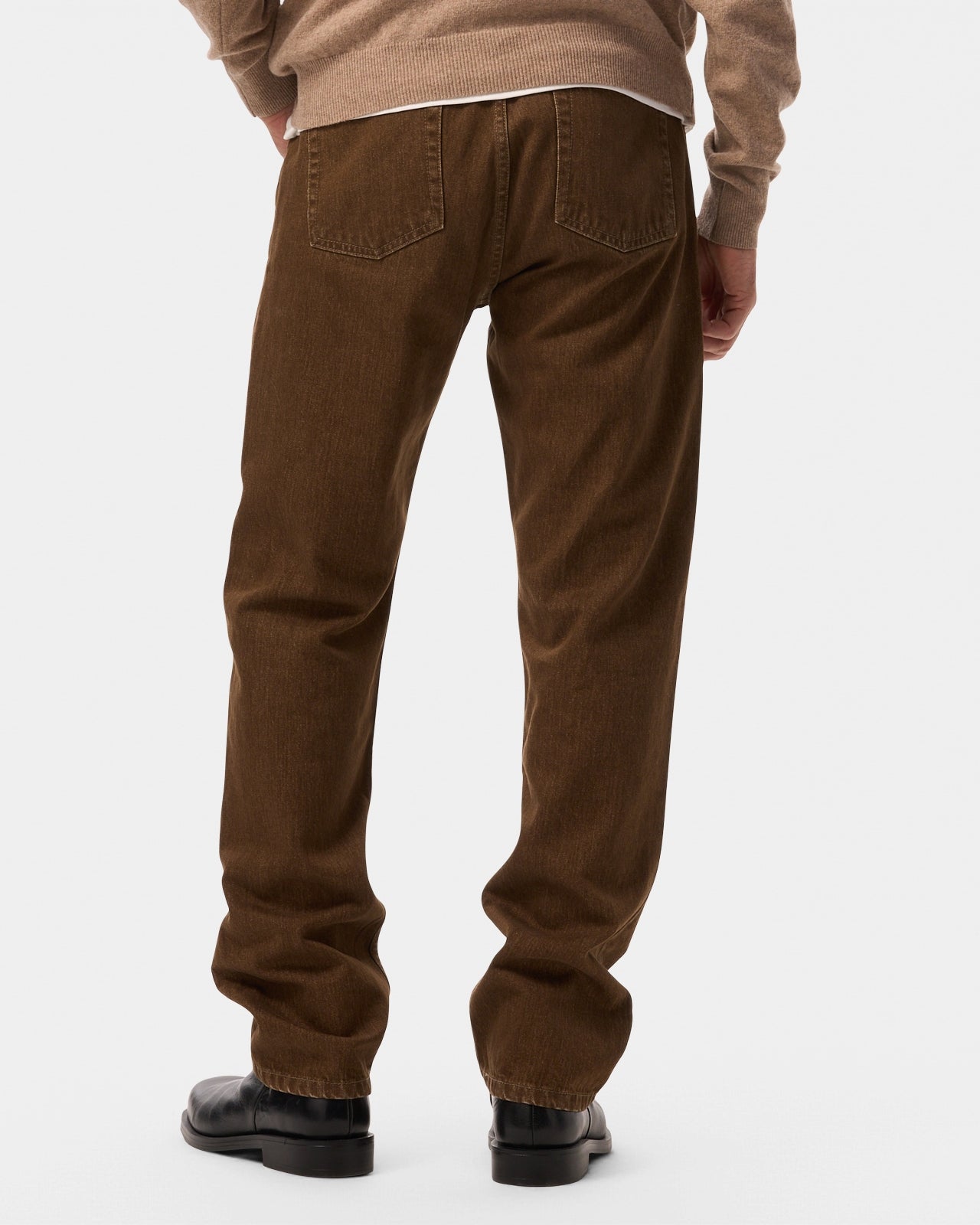 LAFAURIE BRADY jean droit marron fauve denim coton