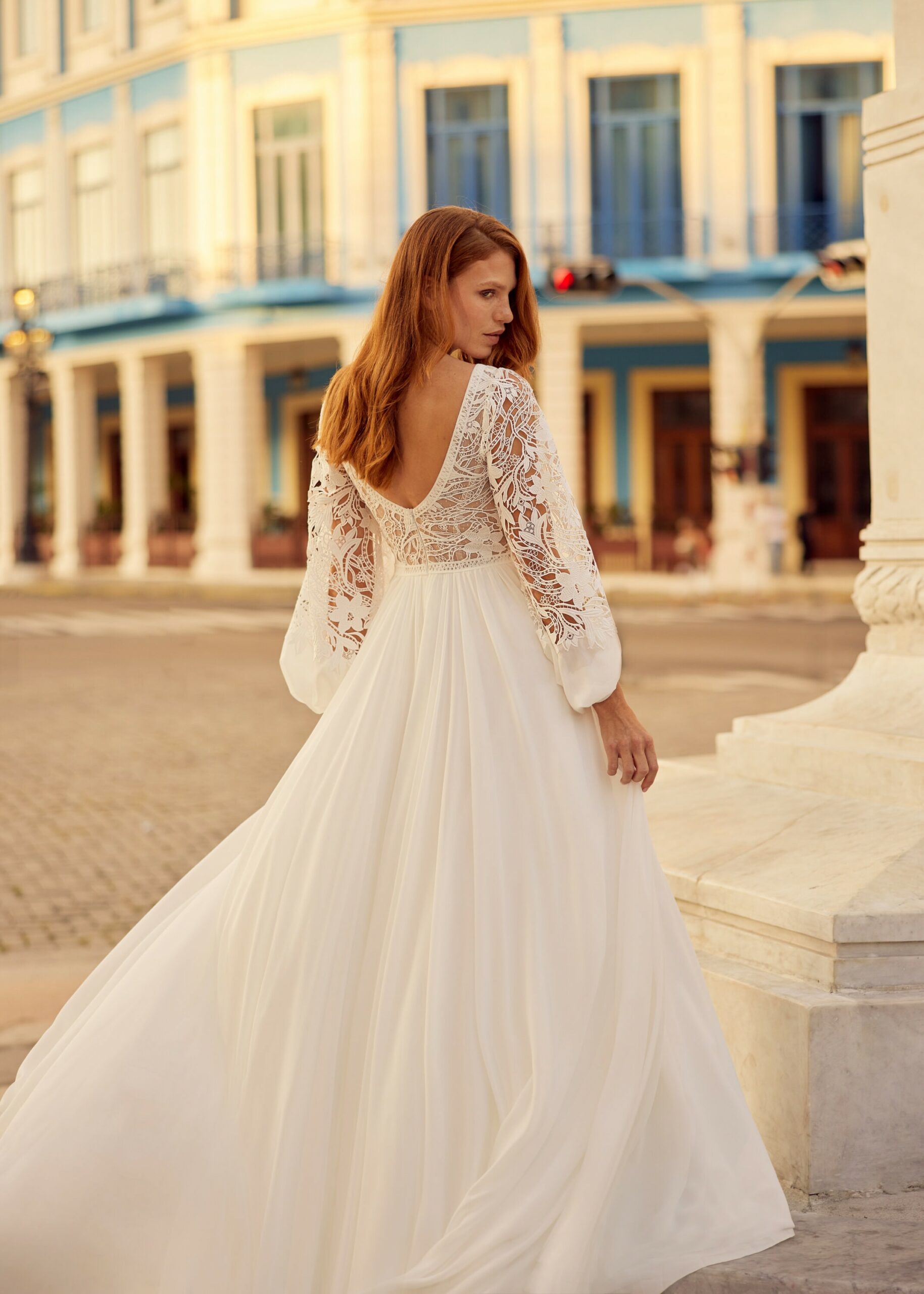 Hervé Paris Libre Langley-A robe de mariée empire mousseline