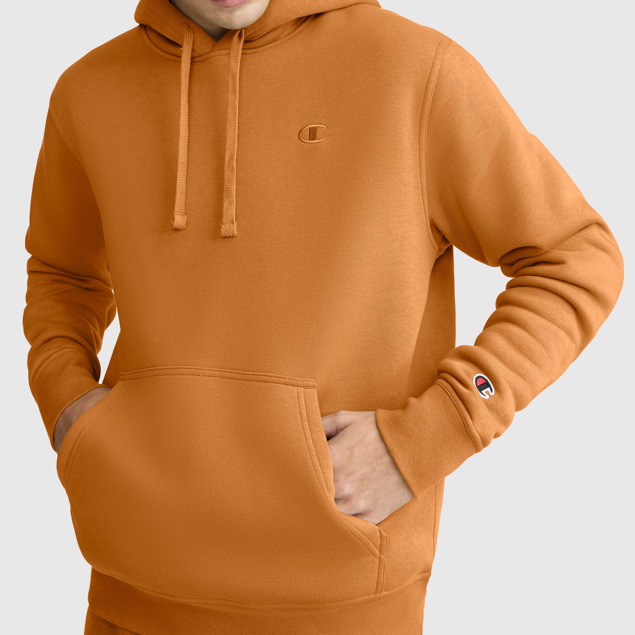 Champion Powerblend C Logo sweat à capuche orange coupe classique
