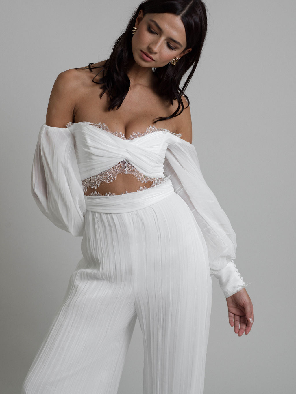 Rime Arodaky Evening Sunrise top cropped taille 34 chiffon