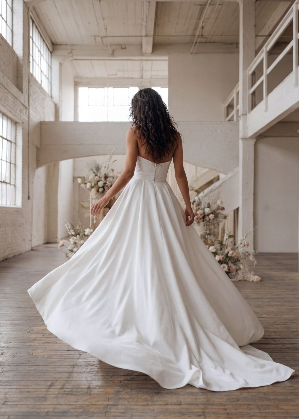 Hervé Paris Promise Posie robe de mariée longue