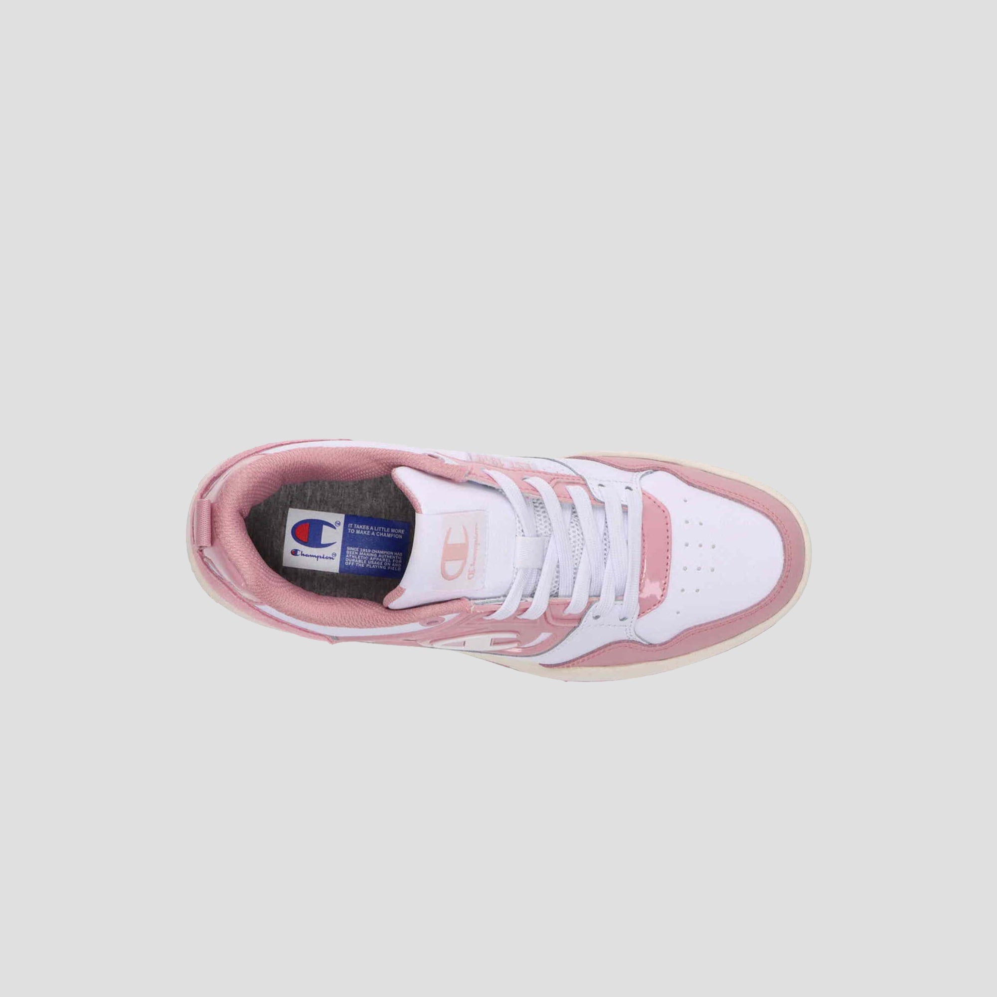 Champion 5-on-5 Low Baskets Femme White/Wow Pink Basses