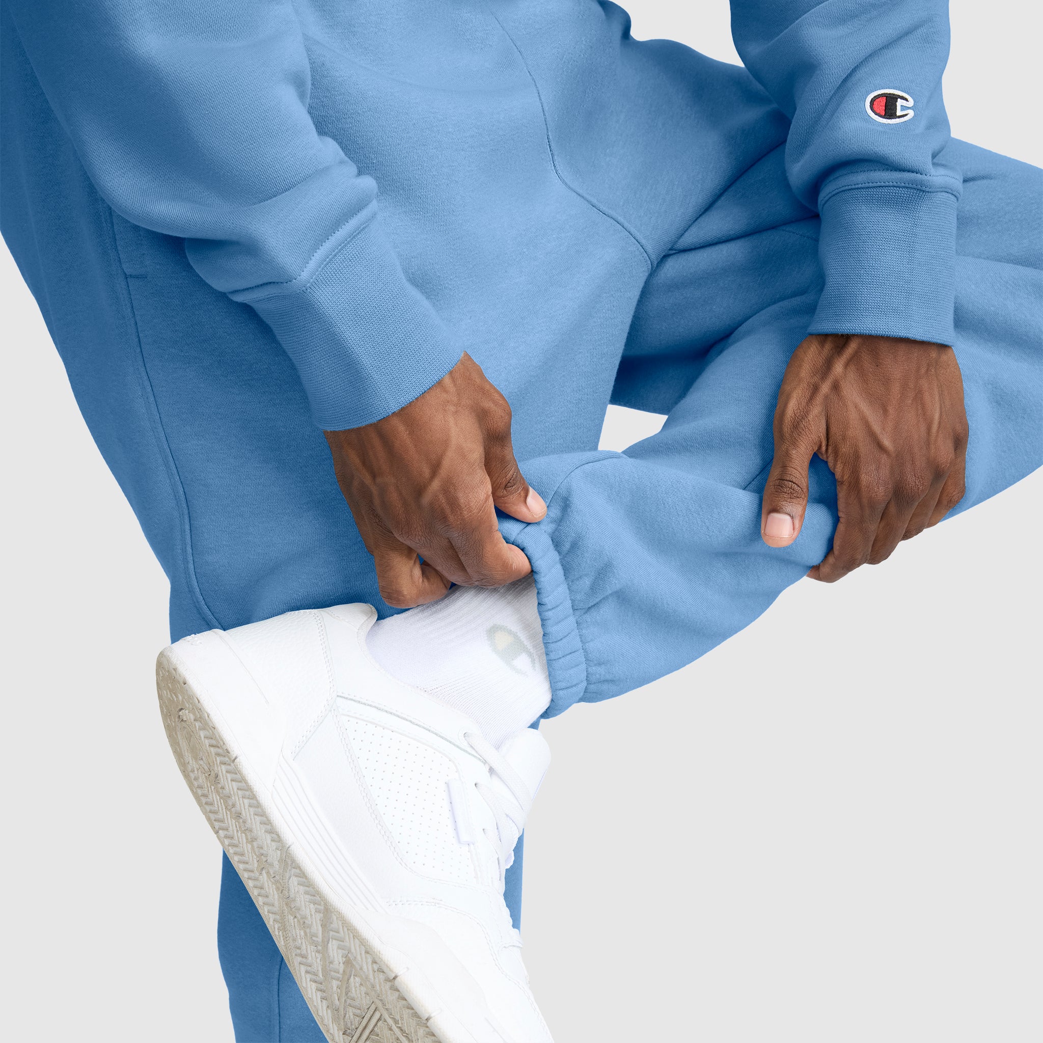 Champion Powerblend Cinched Bottom jogging bleu Riviera S molleton
