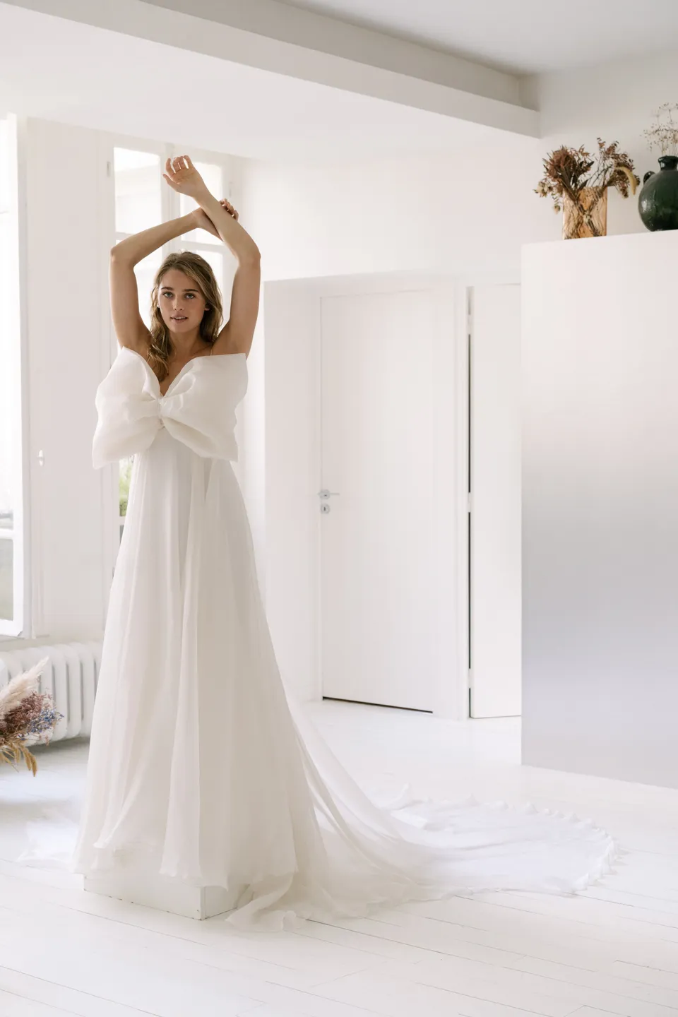 Maison Floret Sur-mesure Johan robe organza soie grand nœud