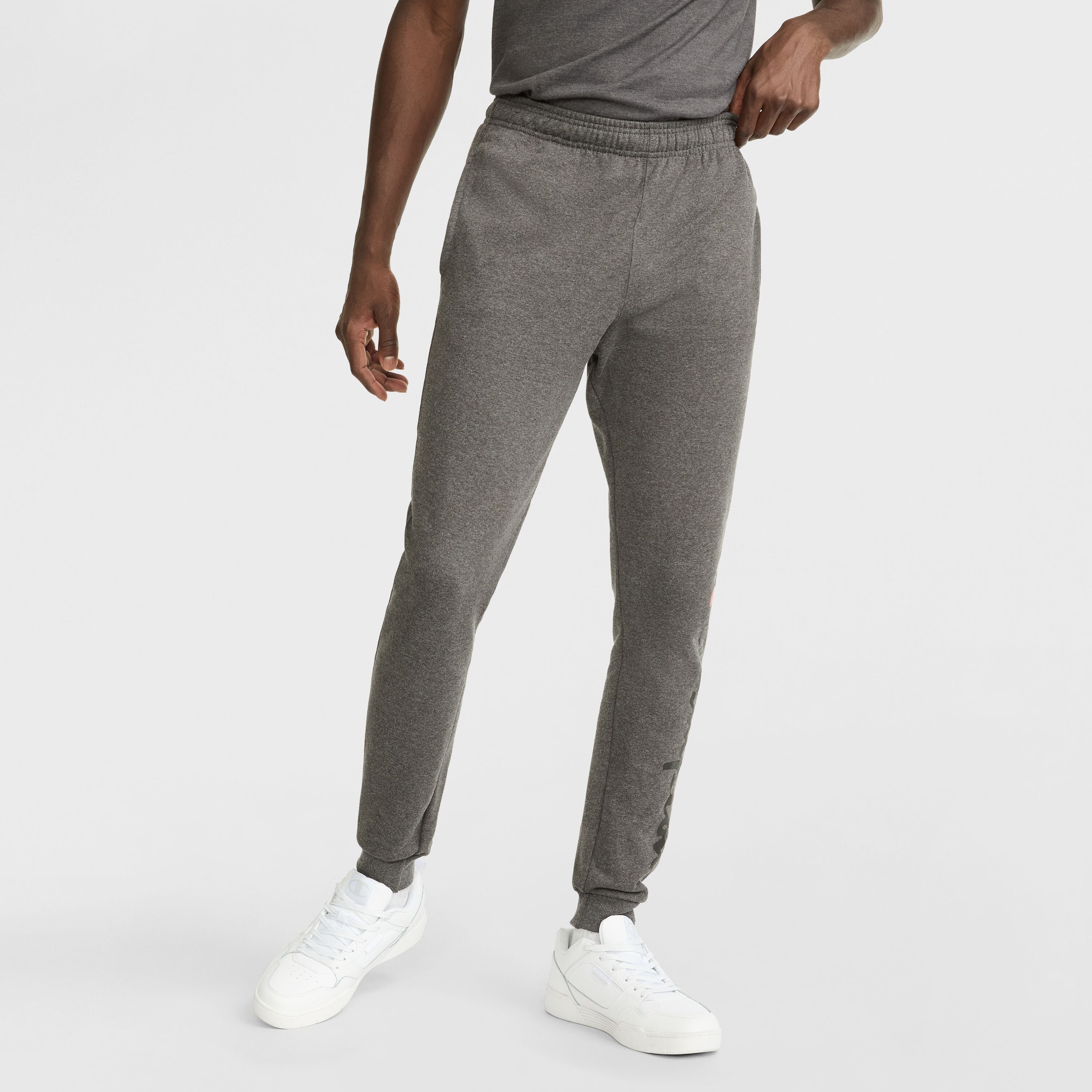 Champion Powerblend Jogger Script Logo homme gris chiné