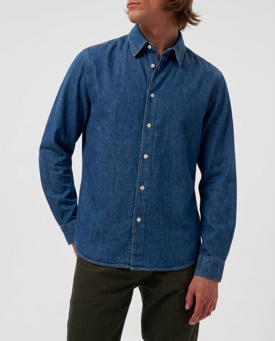 LAFAURIE VALENTIN chemise denim brut coton coupe droite