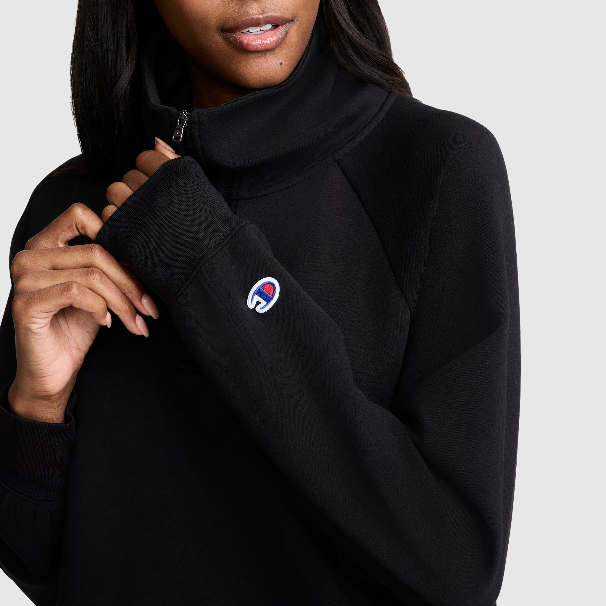Champion Quarter-Zip Pullover sweat noir