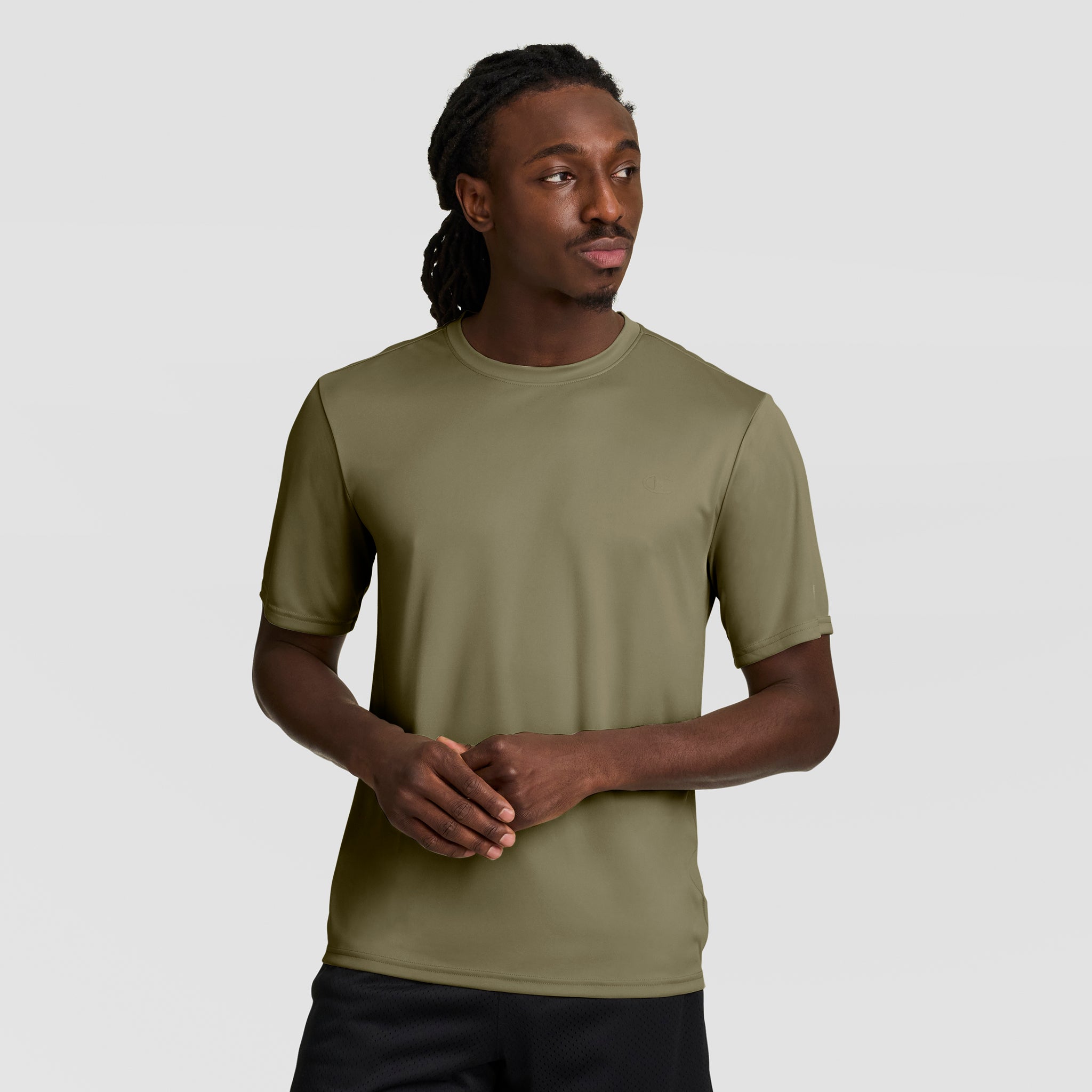 Champion Sport T-Shirt Reflective C Logo Burnt Olive homme