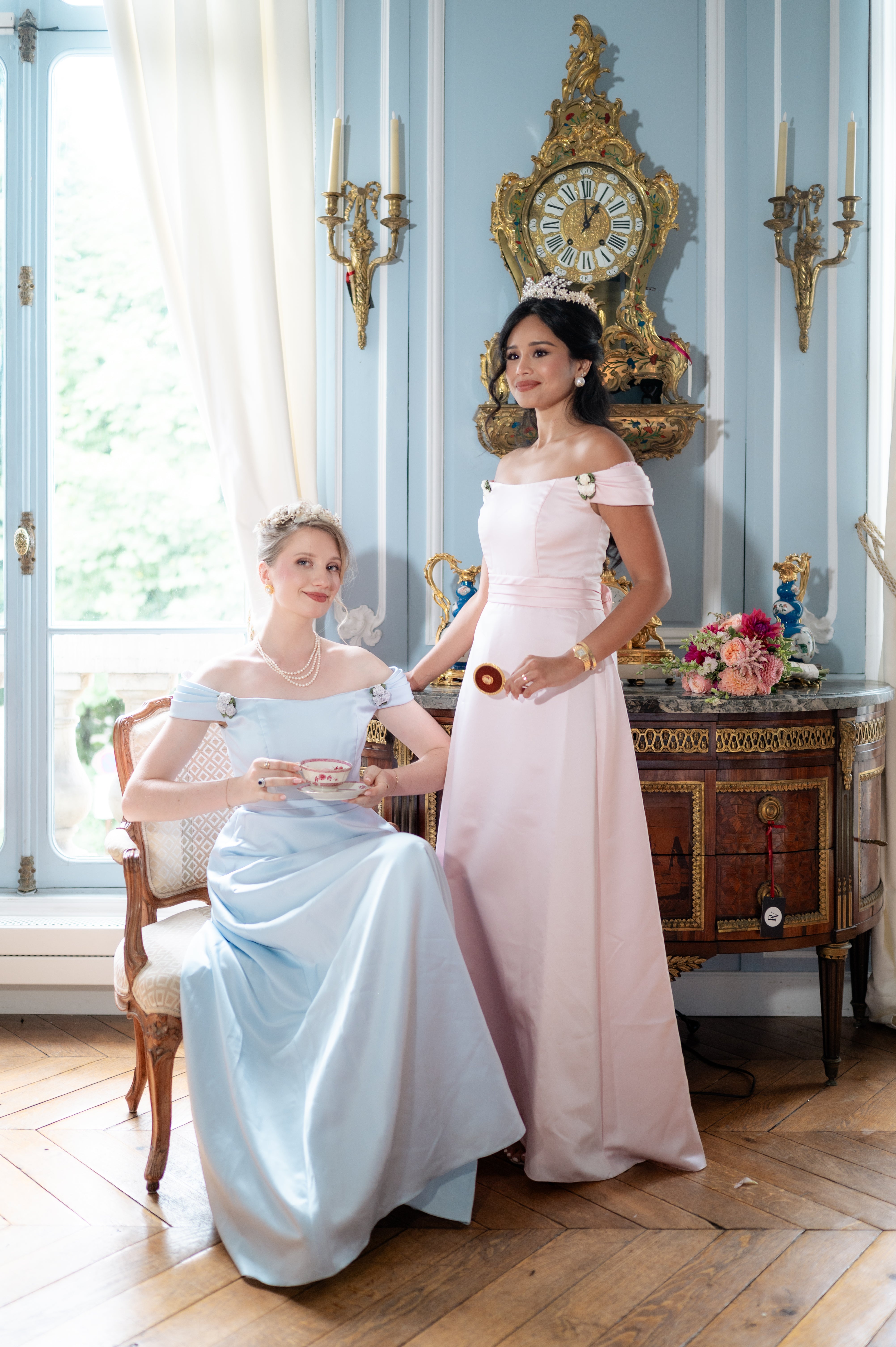 Solène Gisèle La mariée Églantine robe de cérémonie bleu ciel taille 36