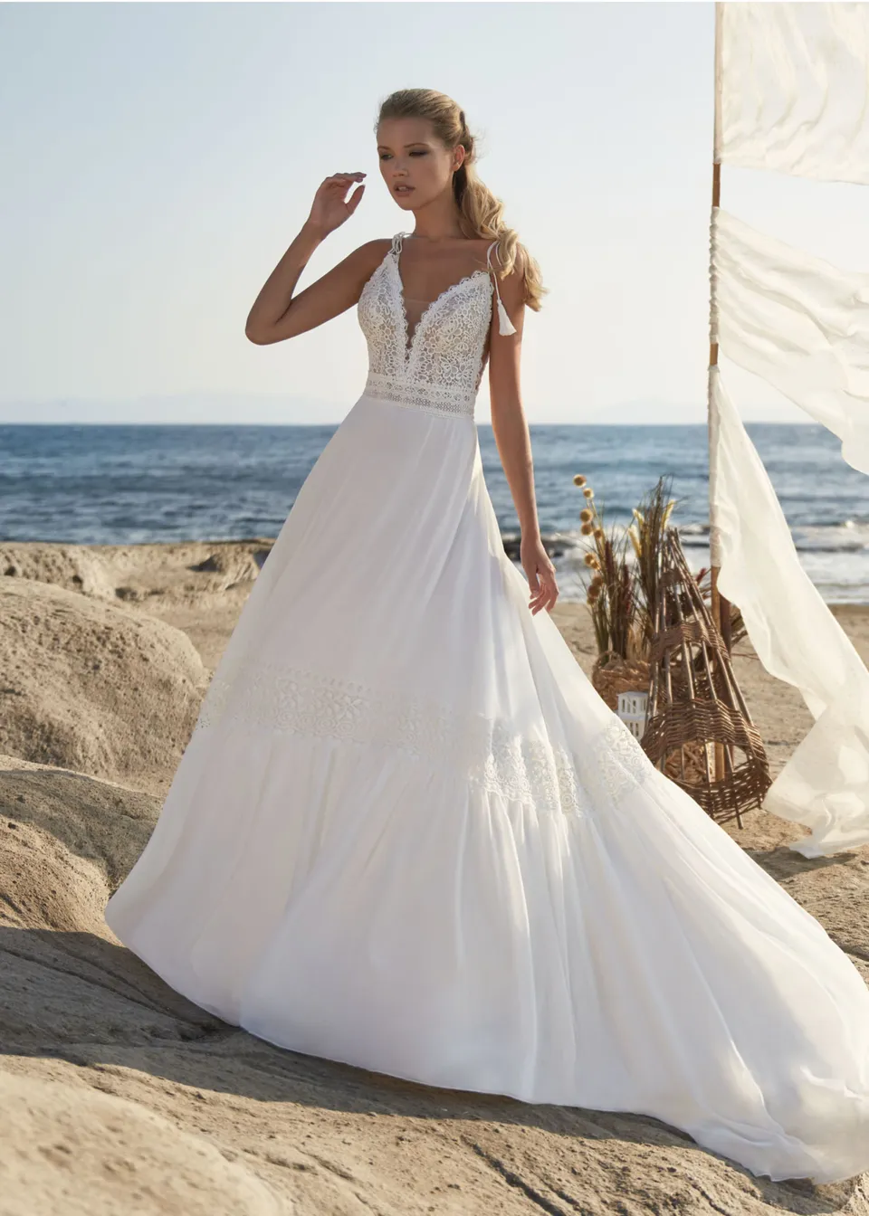 Hervé Paris Boho Destination Vendres Robe de Mariée Blanche
