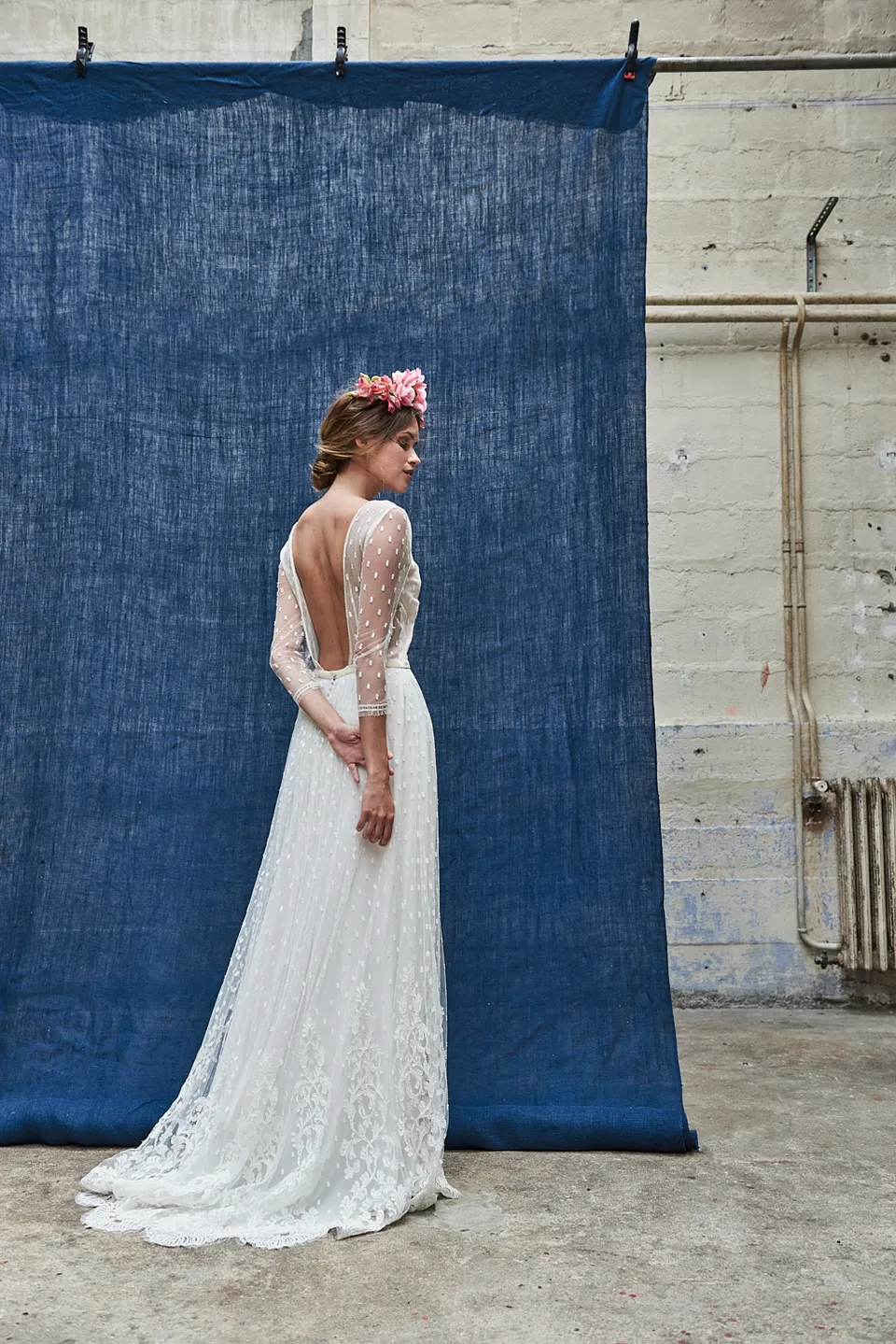 Maison Floret Sur-mesure Kent robe de mariée tulle plumetis