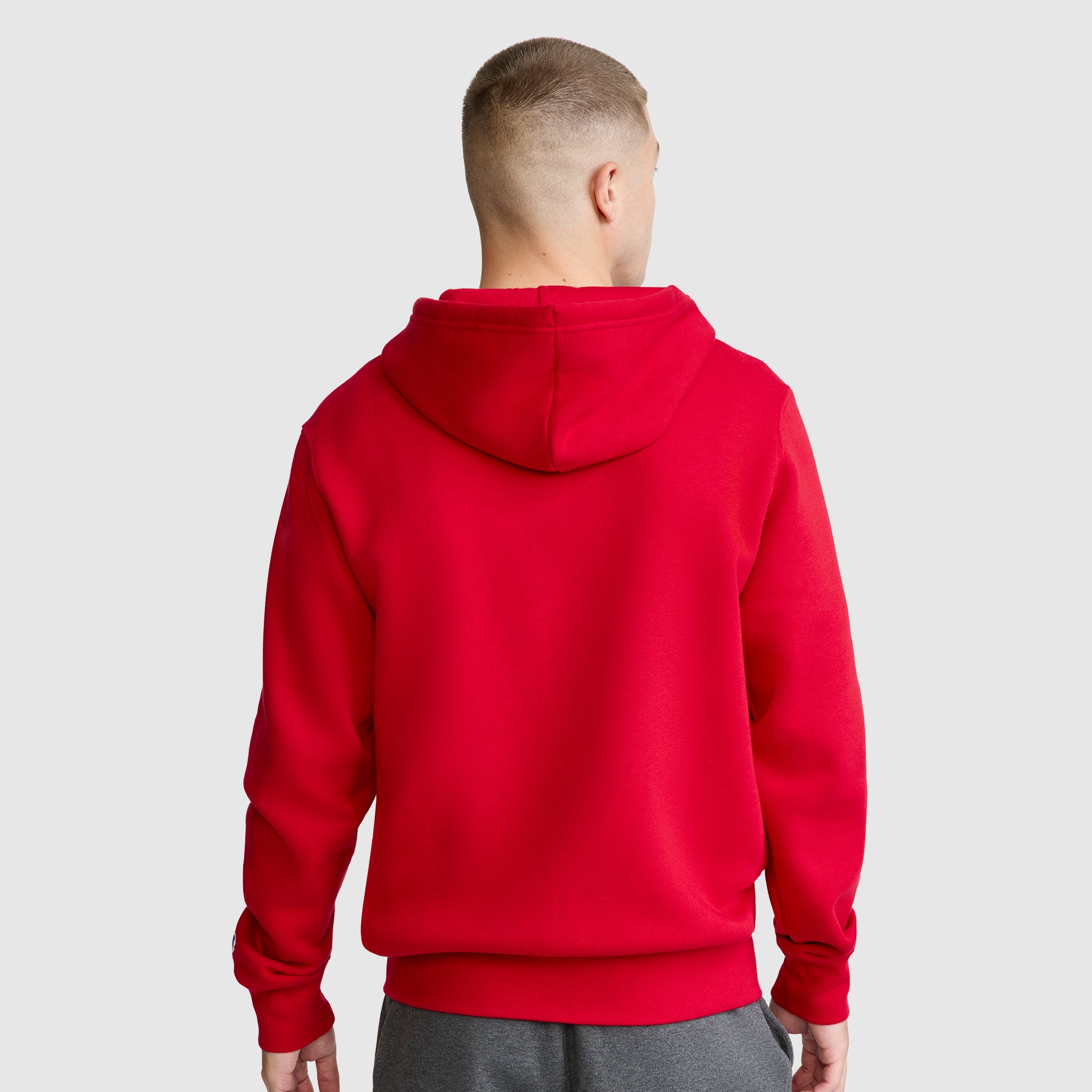 Champion Powerblend Full-Zip Hoodie sweat homme Tango Red molleton
