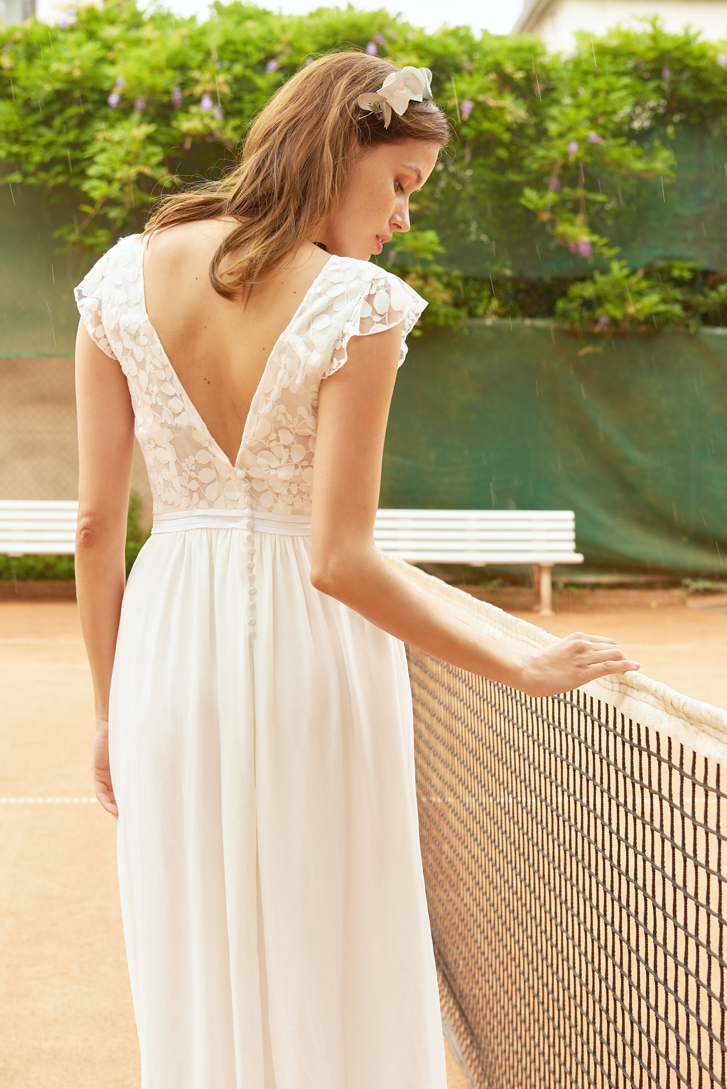 Maison Floret Sur-mesure Russell robe de mariée dentelle soie