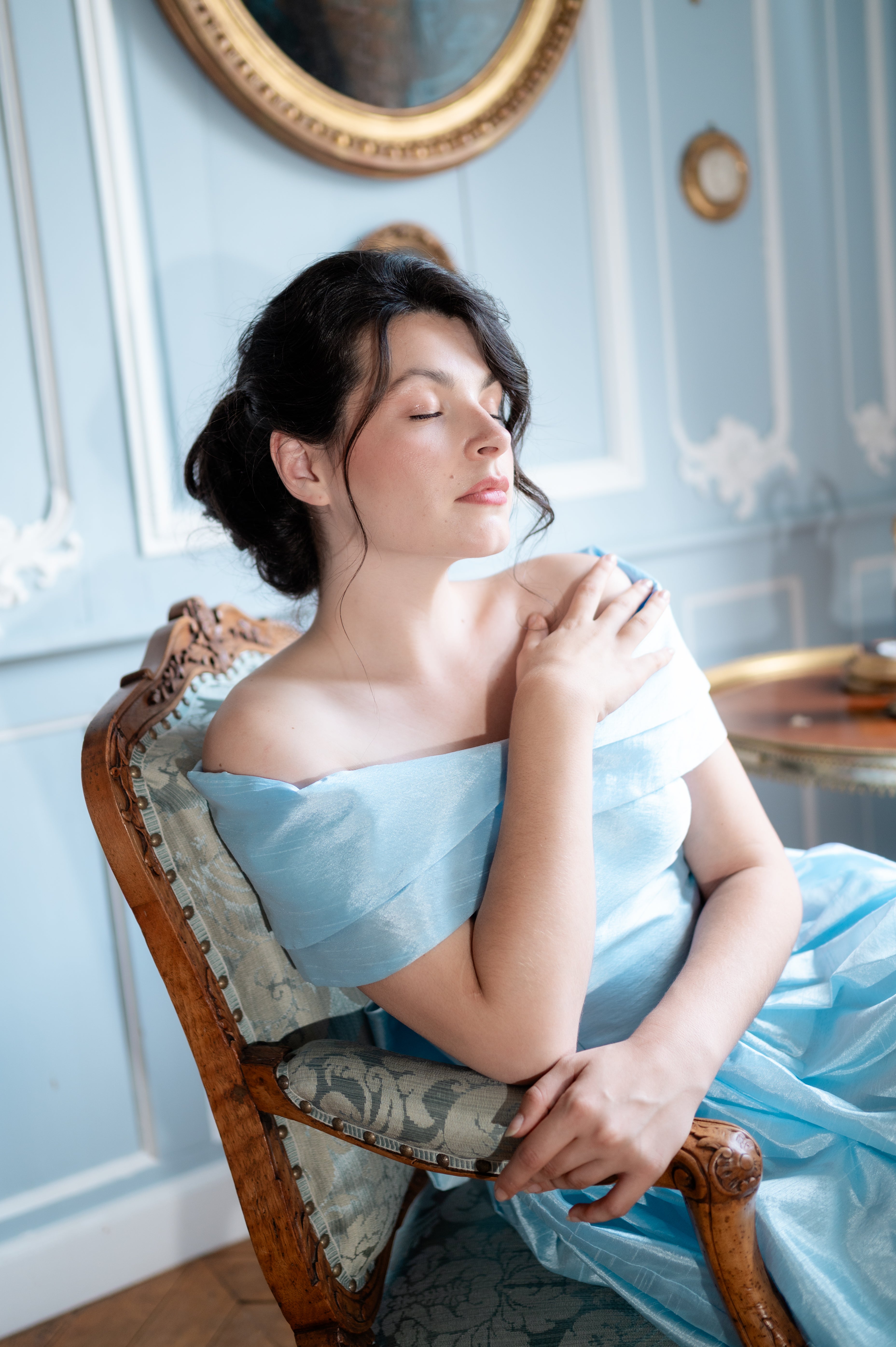 Solène Gisèle La mariée Célestine robe bleu ciel taille 38