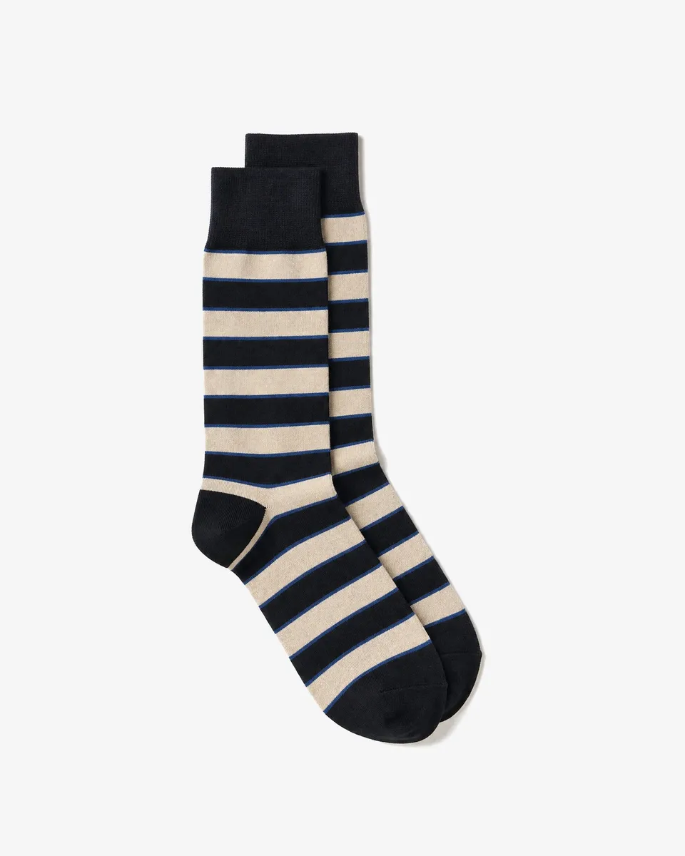 LAFAURIE FRANKIE Noir Ecru Klein chaussettes color block