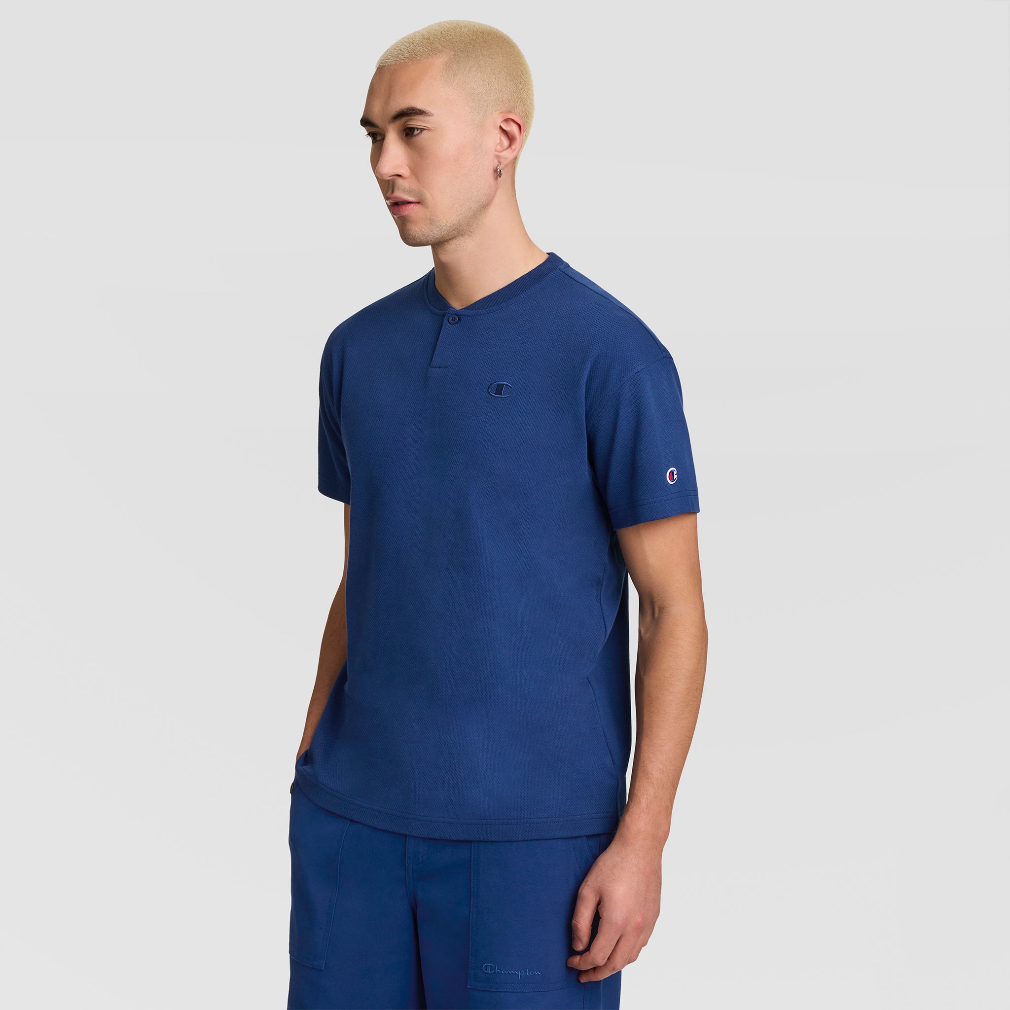 Champion Henley T-shirt bleu Estate Blue taille L