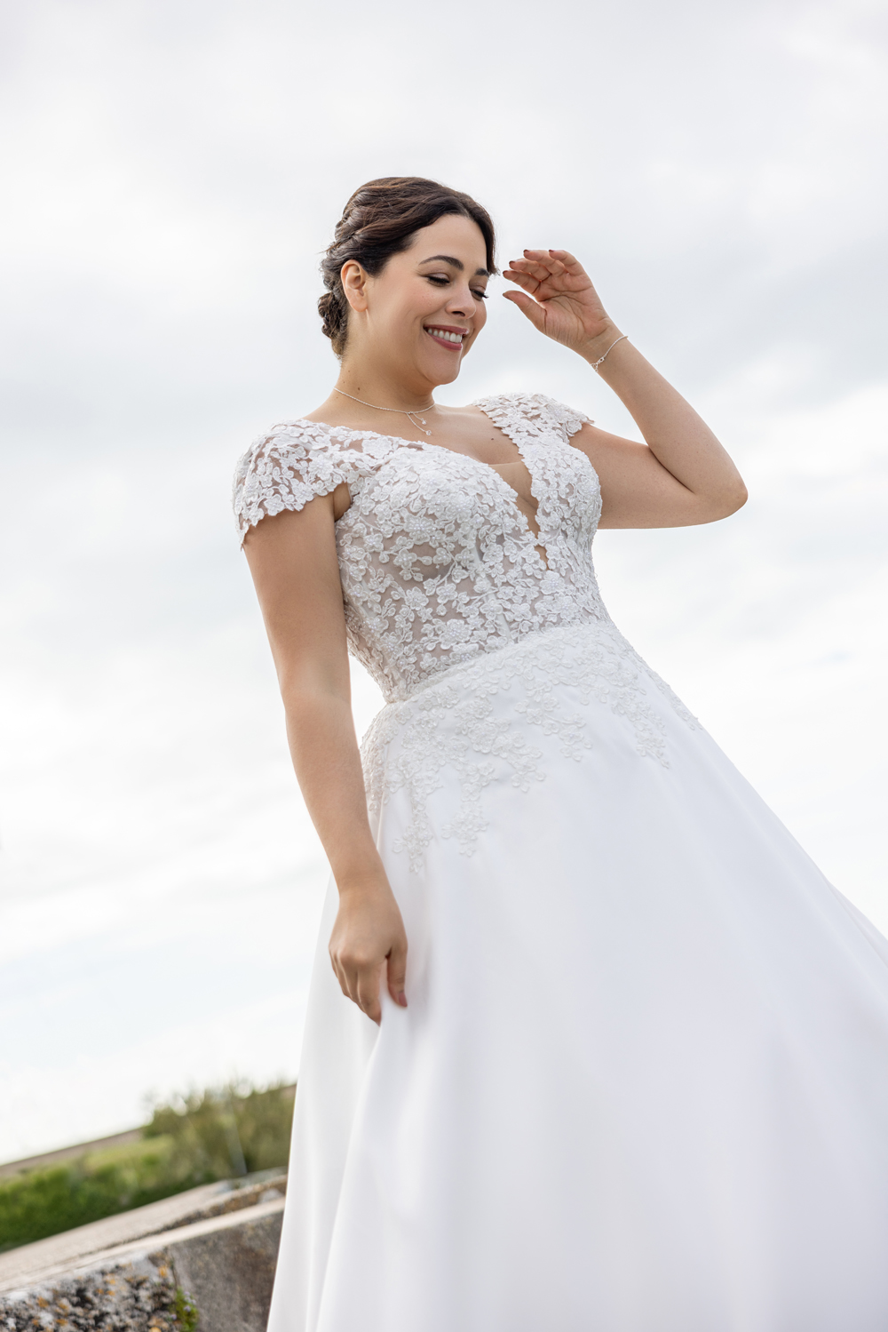 Le Jour de Notre Oui Bronze robe de mariée longue bronze