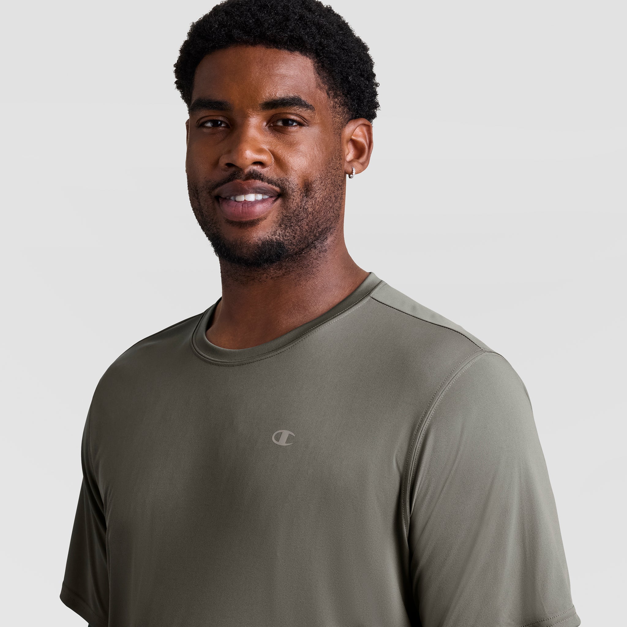 Champion Sport Reflective C Logo t-shirt gris Stone Grey Big