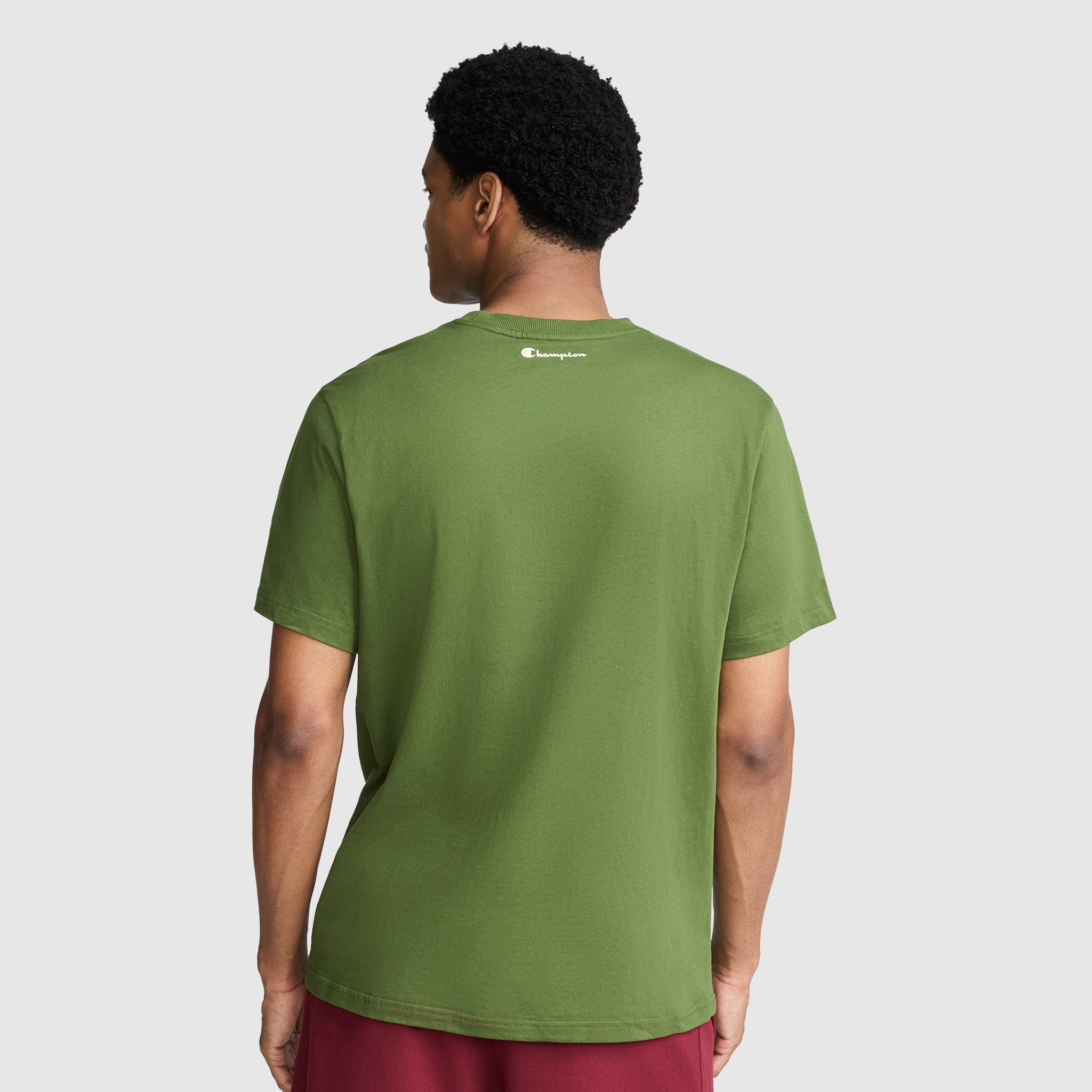 Champion Classic Graphic Script Logo t-shirt homme Chive coton