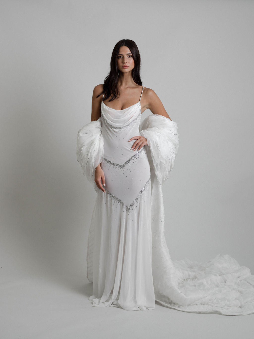 Rime Arodaky Bridal Falling Star robe de mariée strass