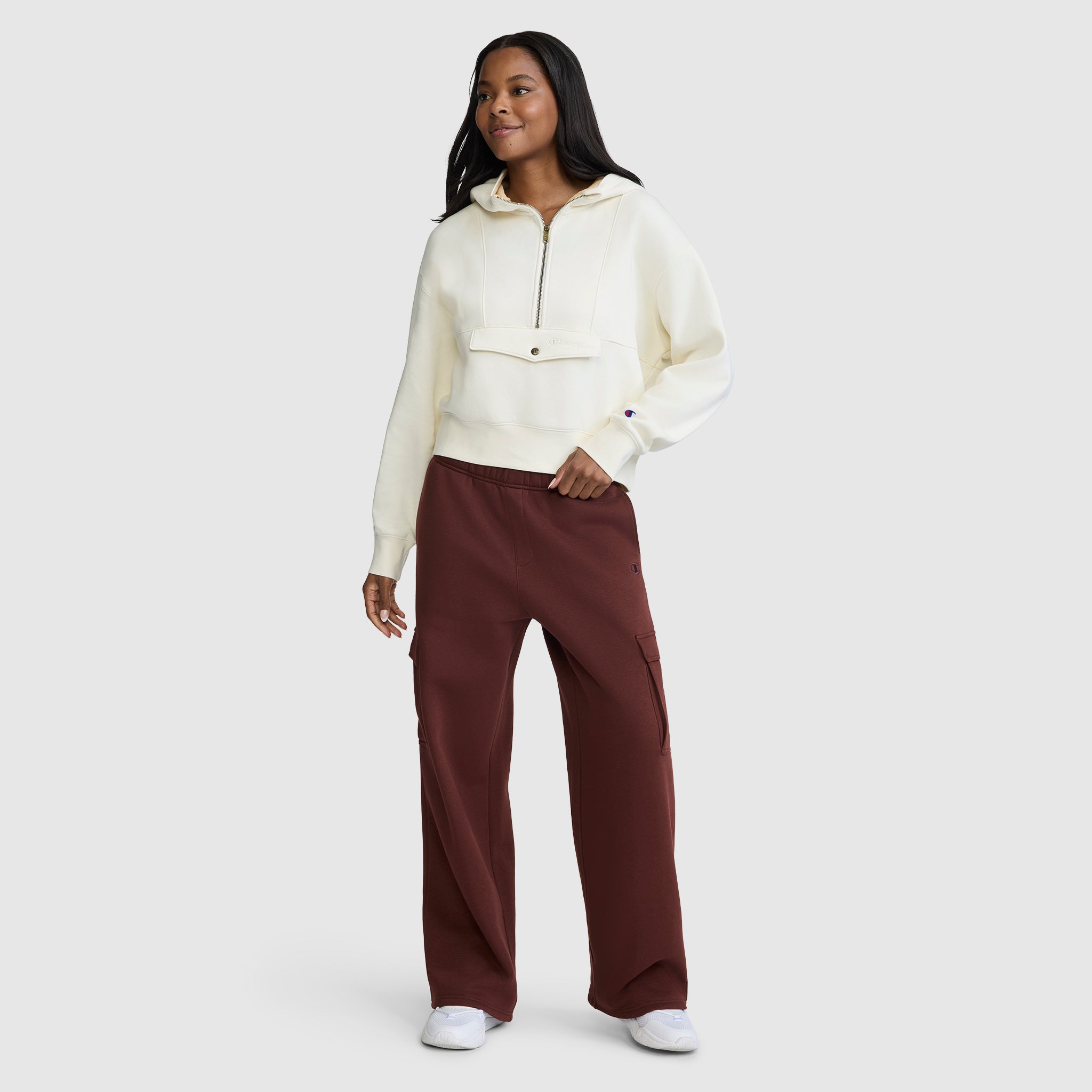 Champion Training Half-Zip Sweat écru Unbleached Cotton