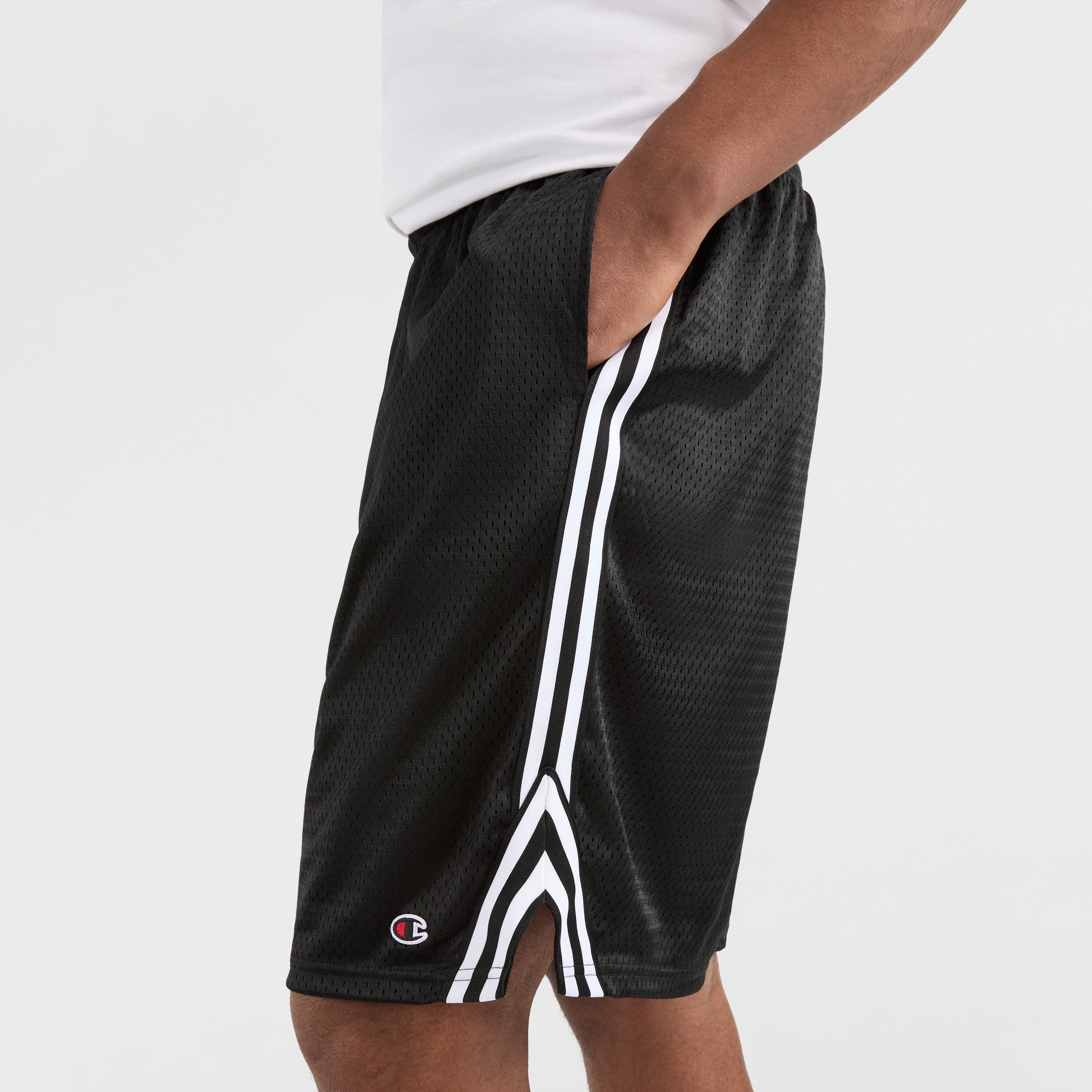 Champion Lacrosse 10" short mesh noir grande taille homme
