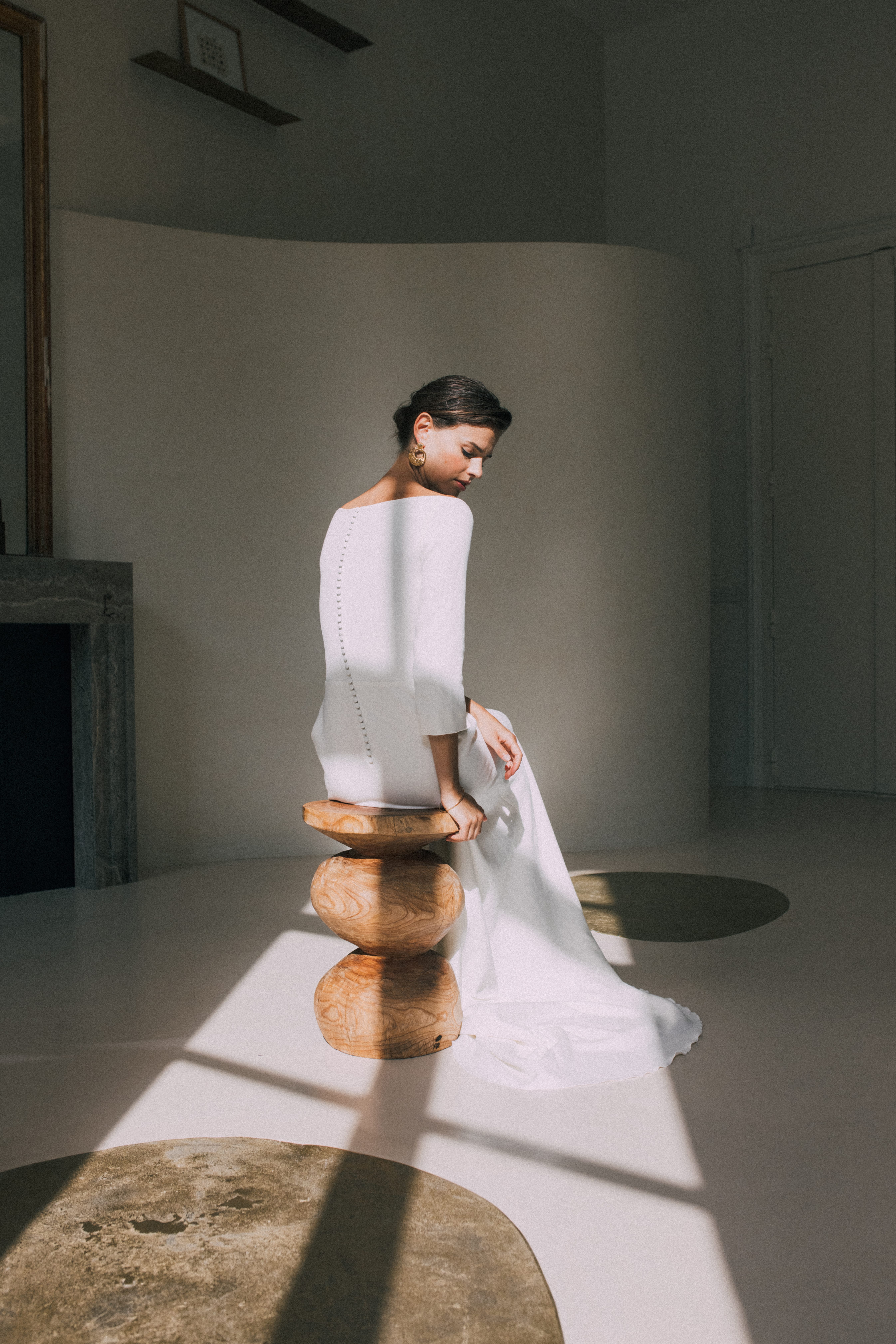 Maison Floret Sur-mesure Astaire robe crêpe dos fermé