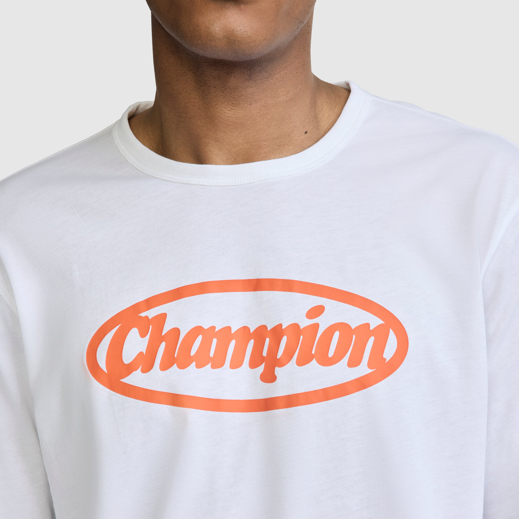 Champion Medallion T-Shirt Manches Longues Blanc