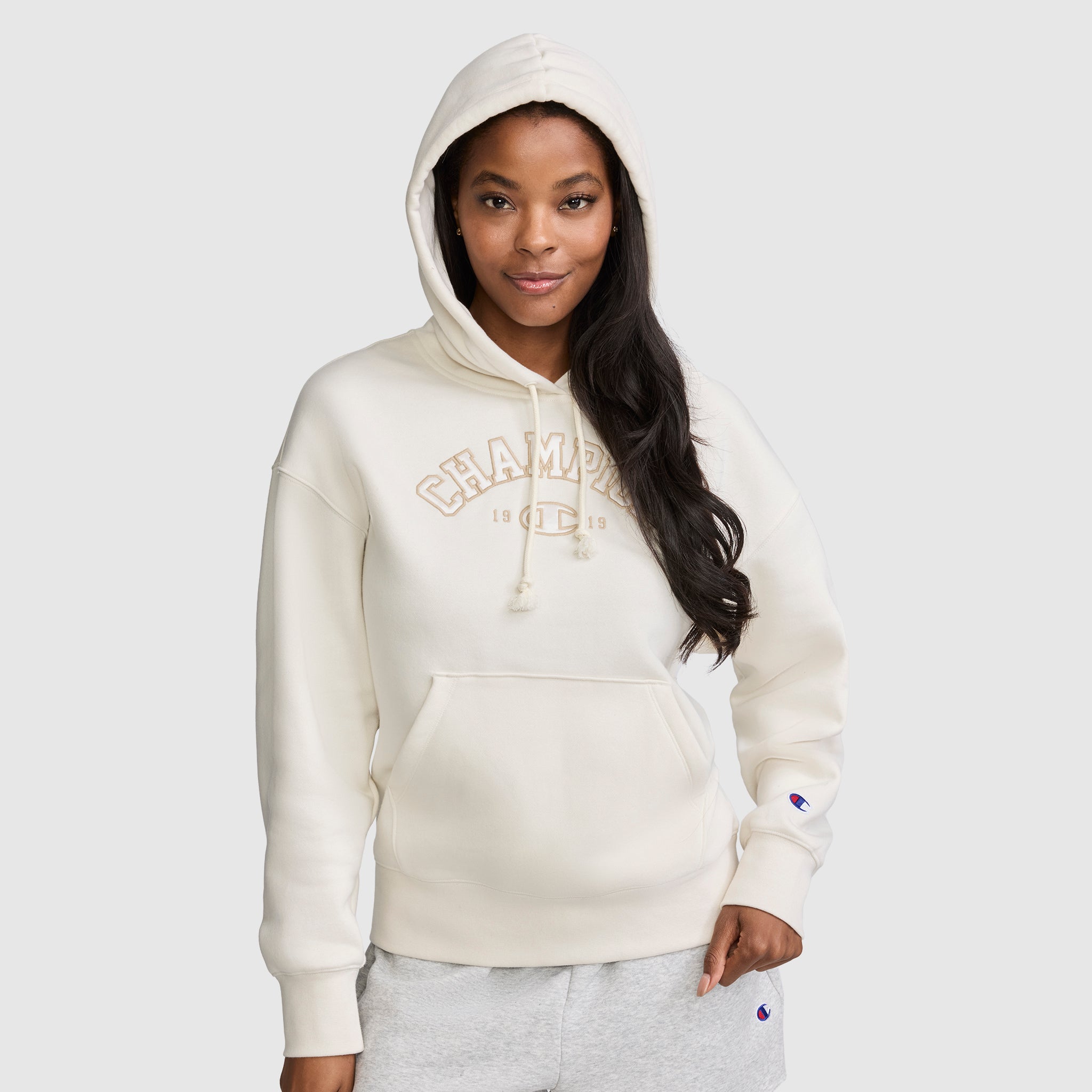 Champion Hoodies Fleece Hoodie Satin sweat beige Unbleached