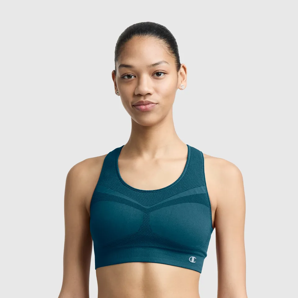 Champion Seamless Racerback Brassière de sport Deep Teal sans armatures
