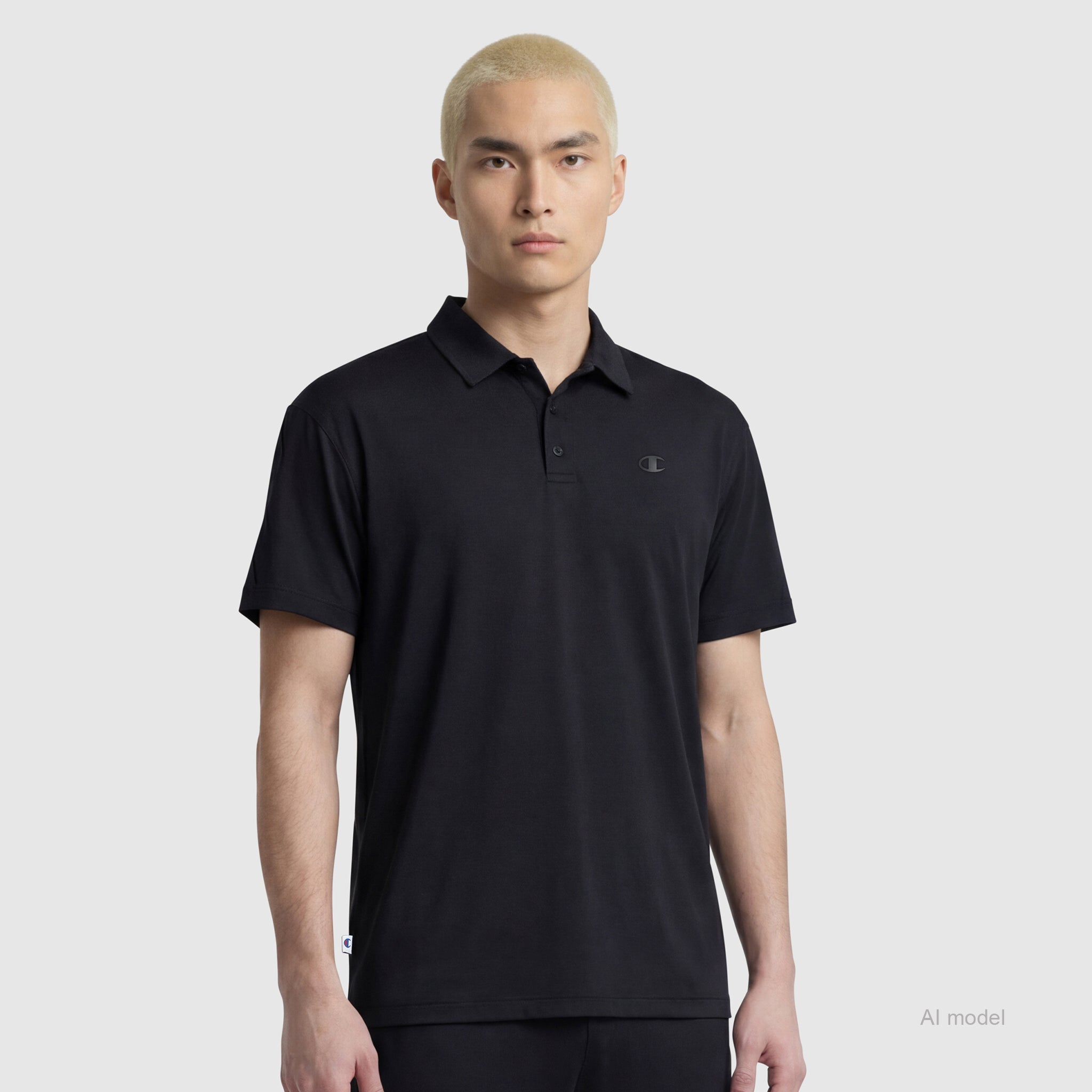 Champion Sport Polo C Logo polo homme Black stretch