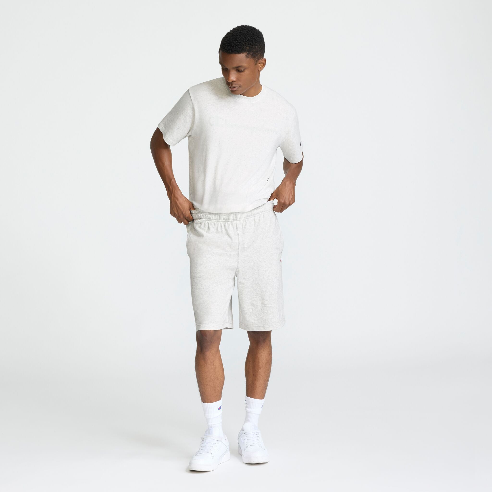 Champion 9" Short de détente Platinum Silver coton