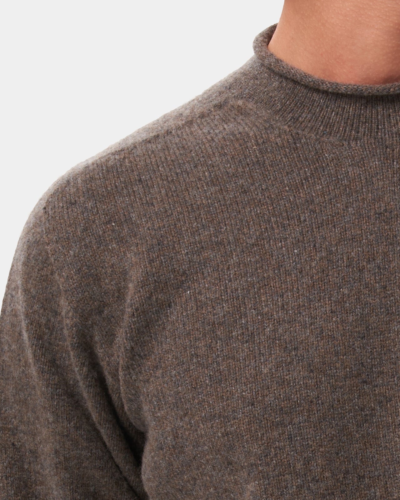 LAFAURIE PIETRO Beige Taupe pull 100% laine col montant