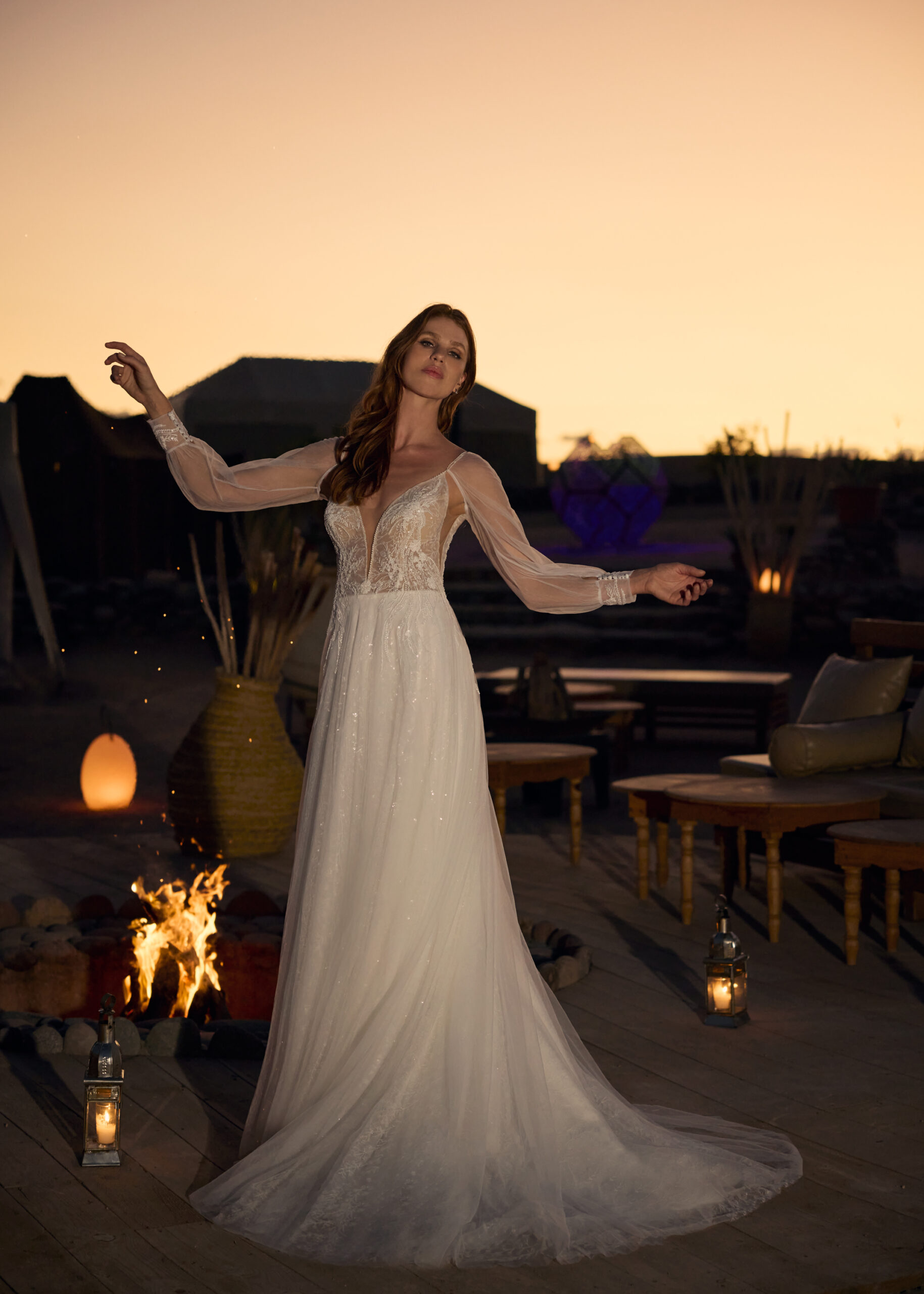 Hervé Paris Cherish Love Carina robe de mariée blanche longue
