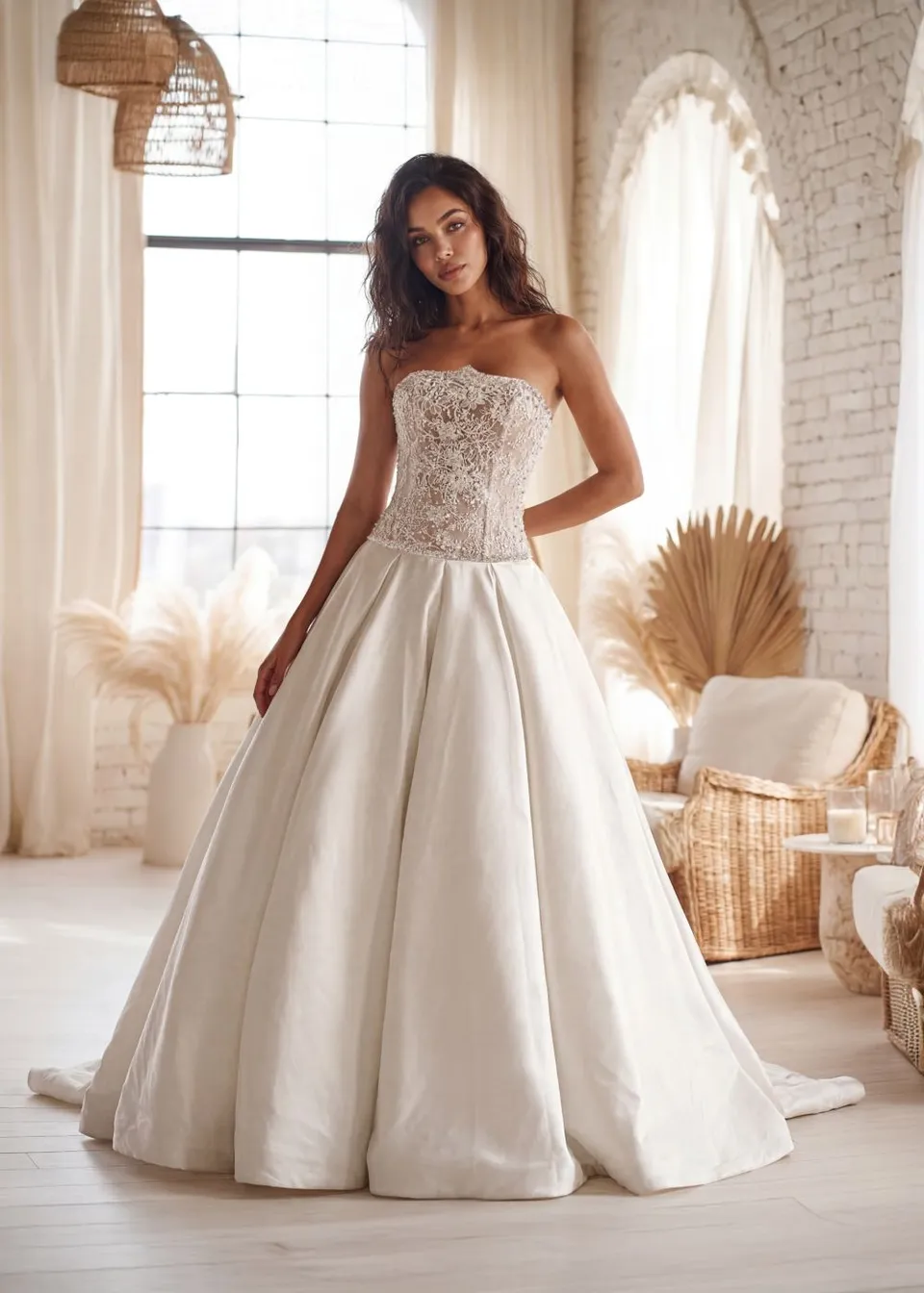 Hervé Paris Promise Polly robe de mariée ivoire longue