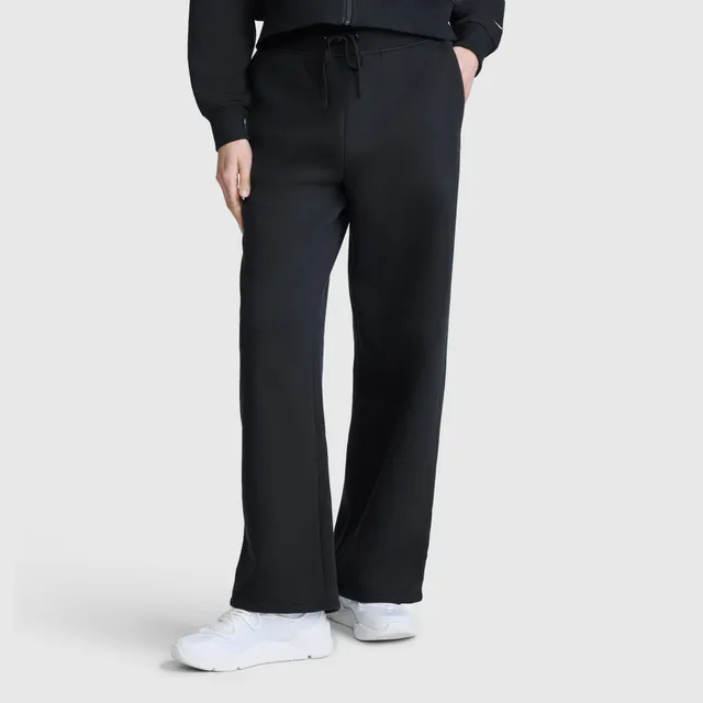 Champion Wide Leg Fleece pantalon jogging noir molleton coton