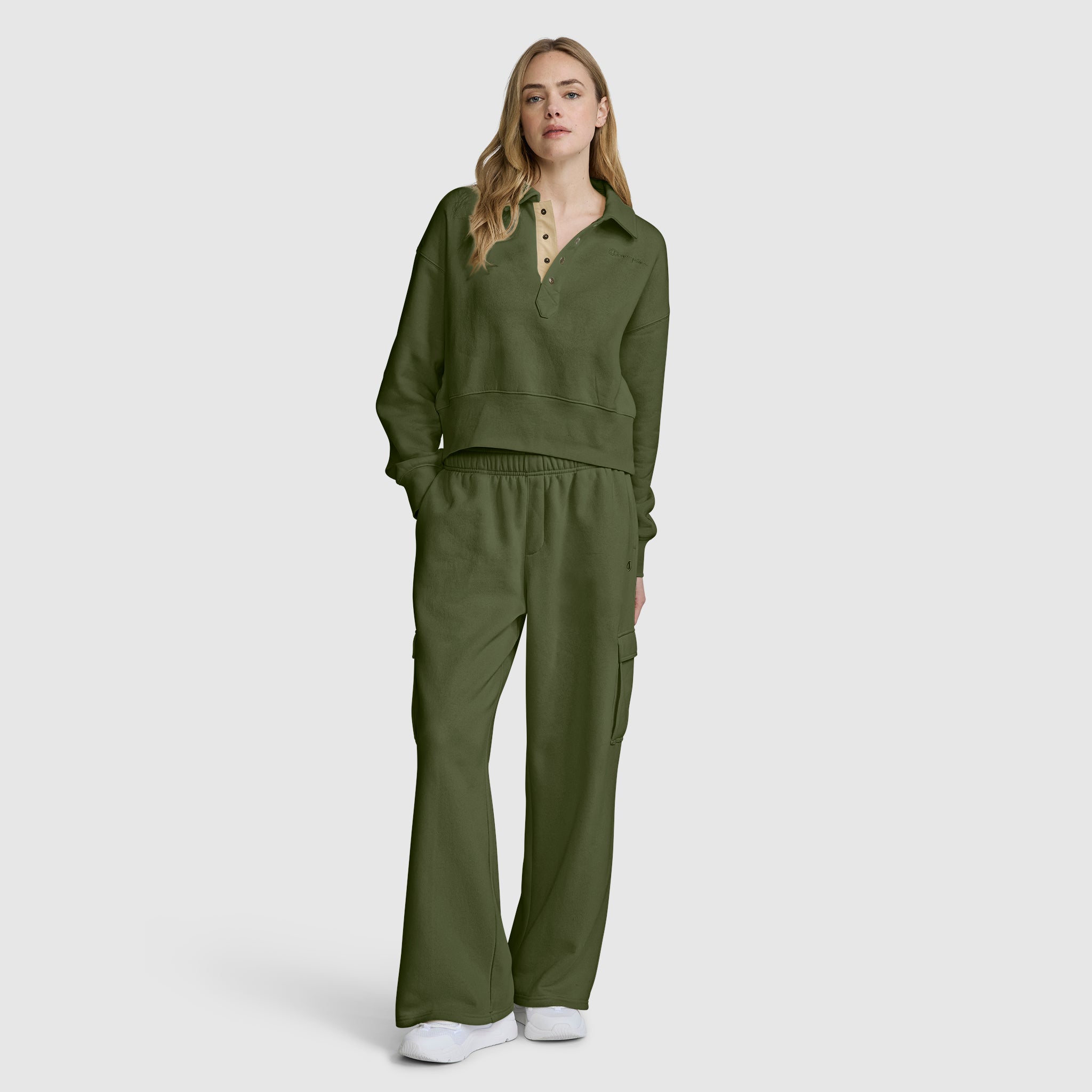 Champion T-Shirts Fleece Training Polo haut vert Chive