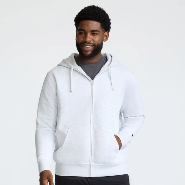 Champion Powerblend Full-Zip Hoodie sweat gris grande taille