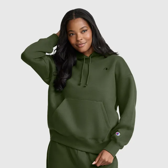 Champion Powerblend Small C sweat capuche femme chive