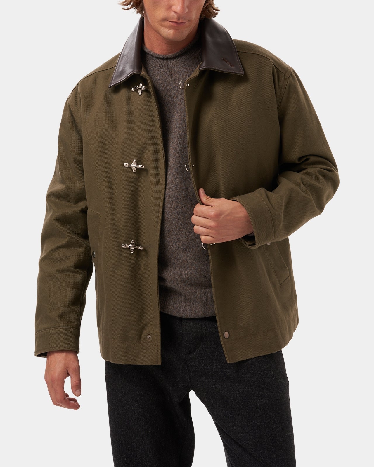 LAFAURIE VASSILY veste coton enduit kaki militaire