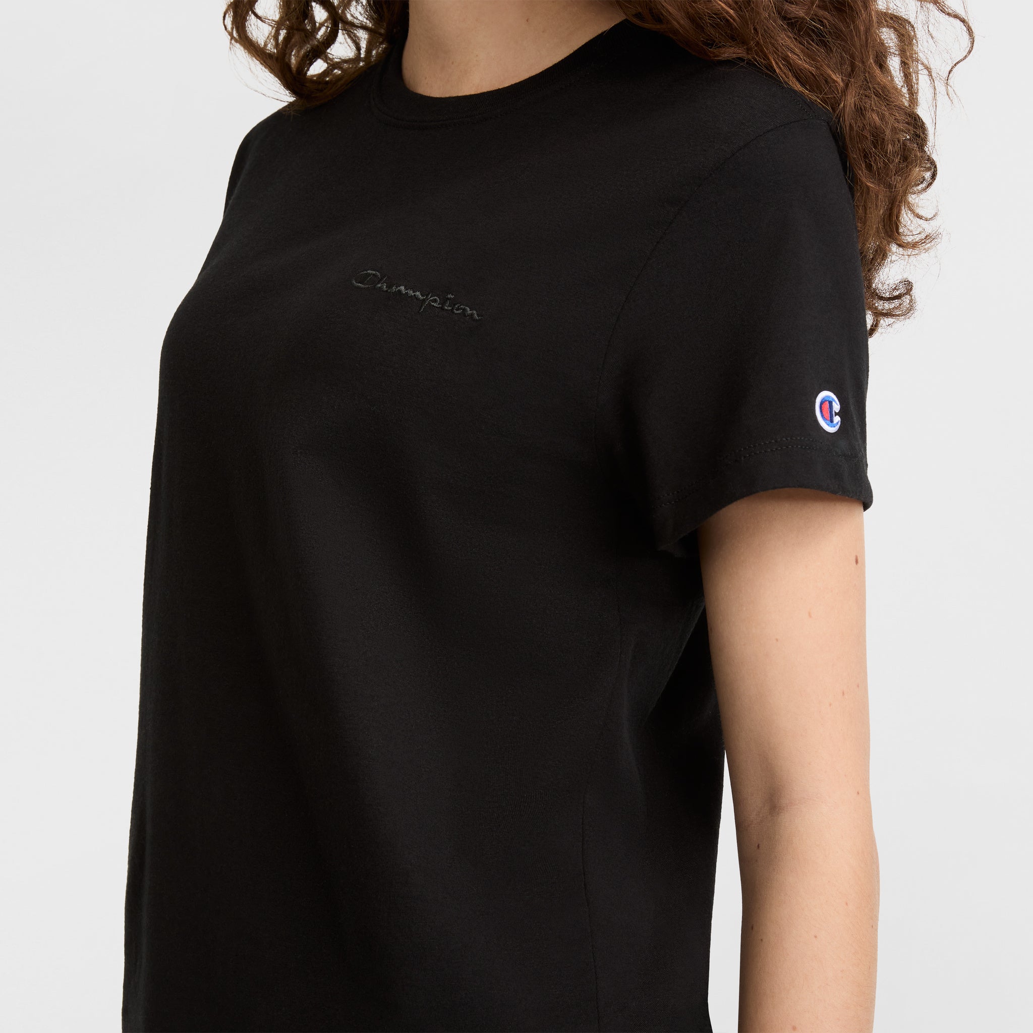 Champion Classic Script T-shirt noir coton col rond
