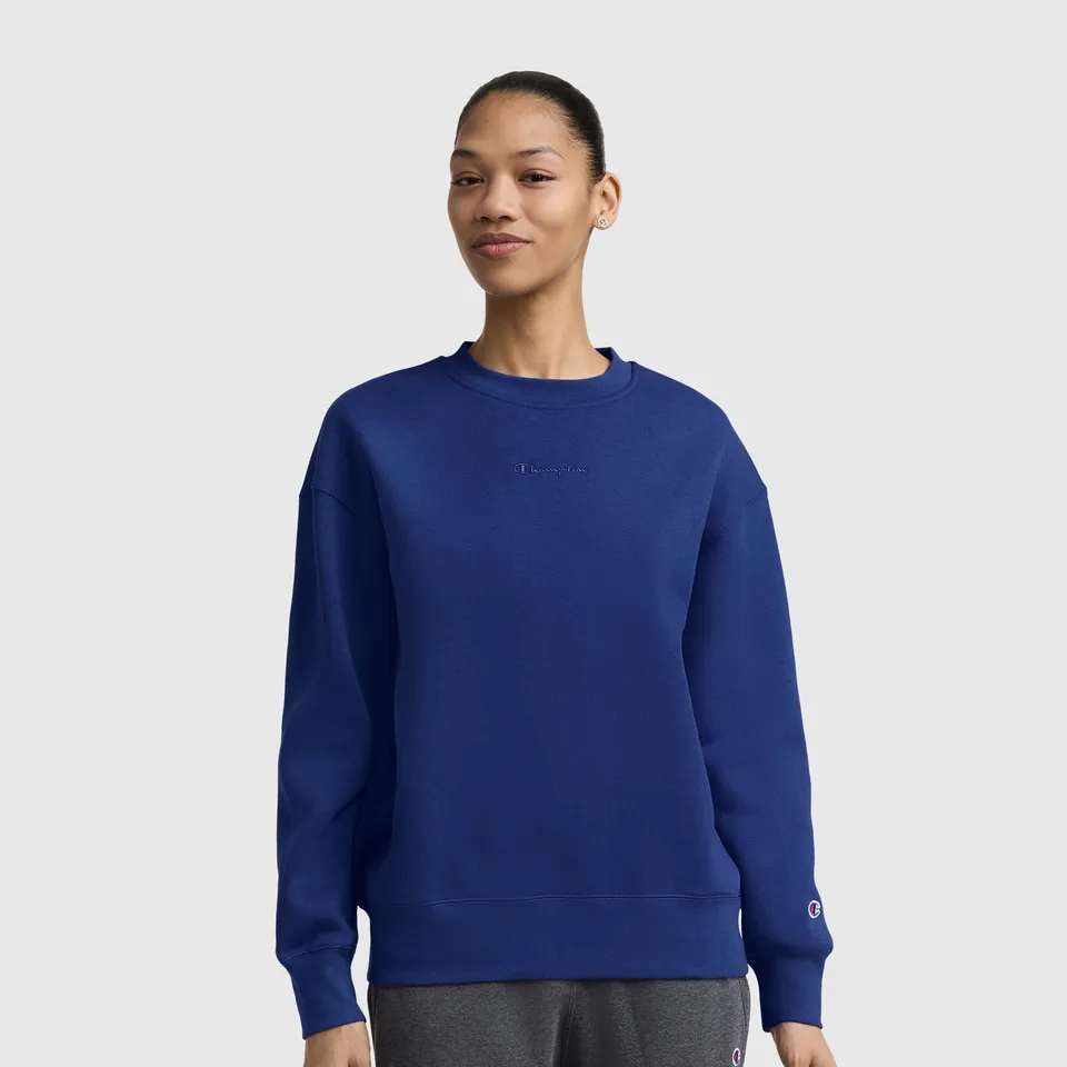 Champion Powerblend Crewneck Sweatshirt sweat femme Blue Depths