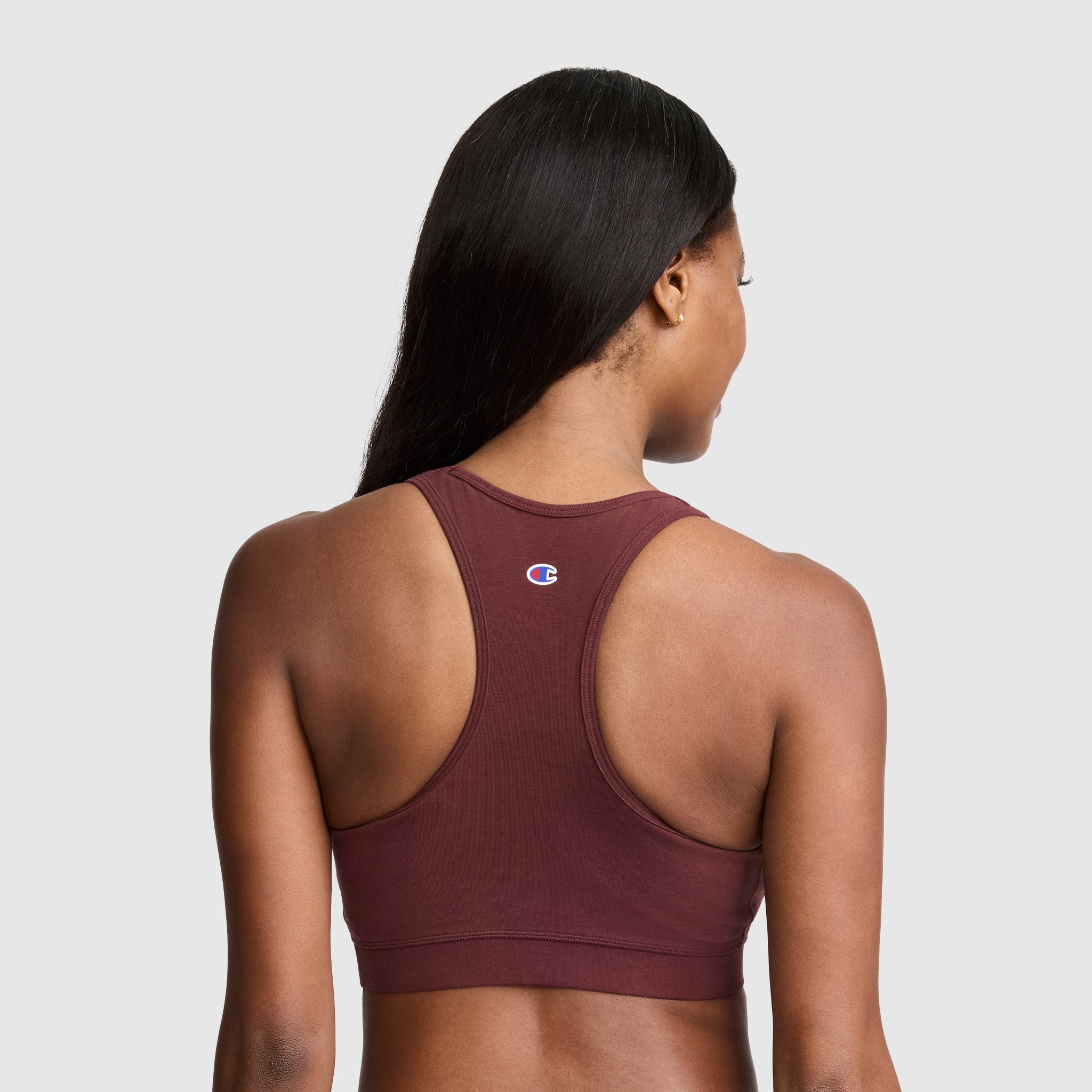 Champion Script brassière sport femme marron coton