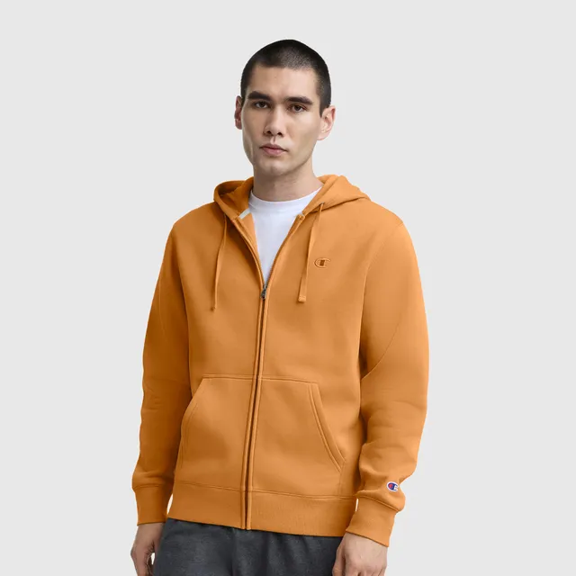 Champion Powerblend Full-Zip Hoodie sweat Ginger gratté