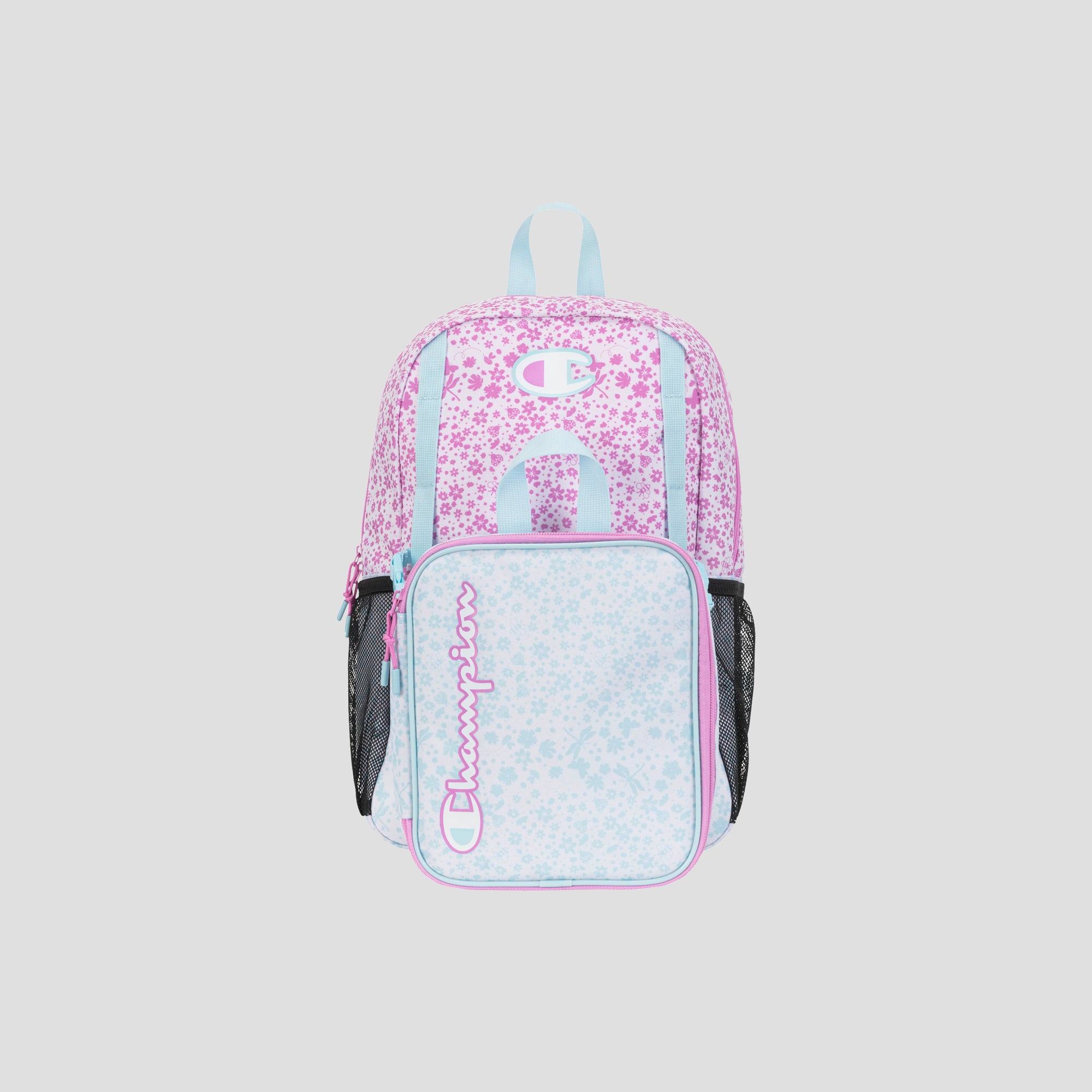 Champion Mode sac à dos enfant rose bleu + lunch box polyester