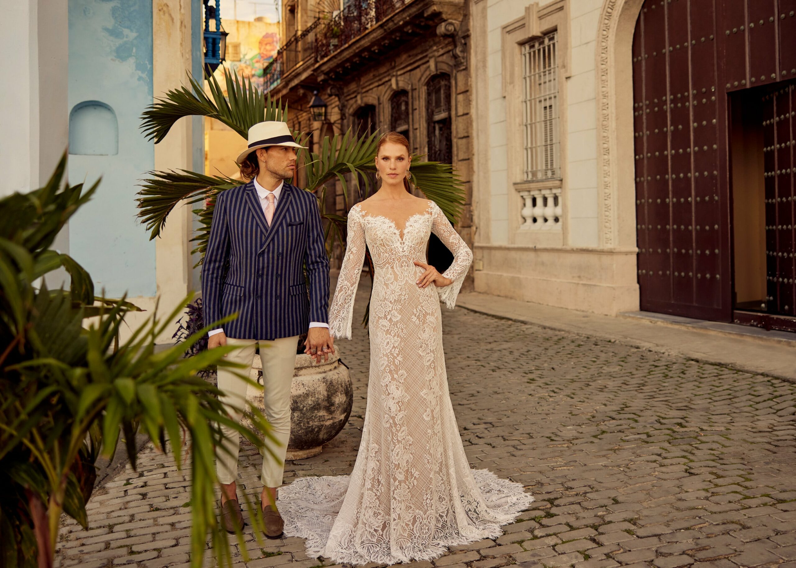 Hervé Paris Libre Lyra robe de mariée dentelle ivoire
