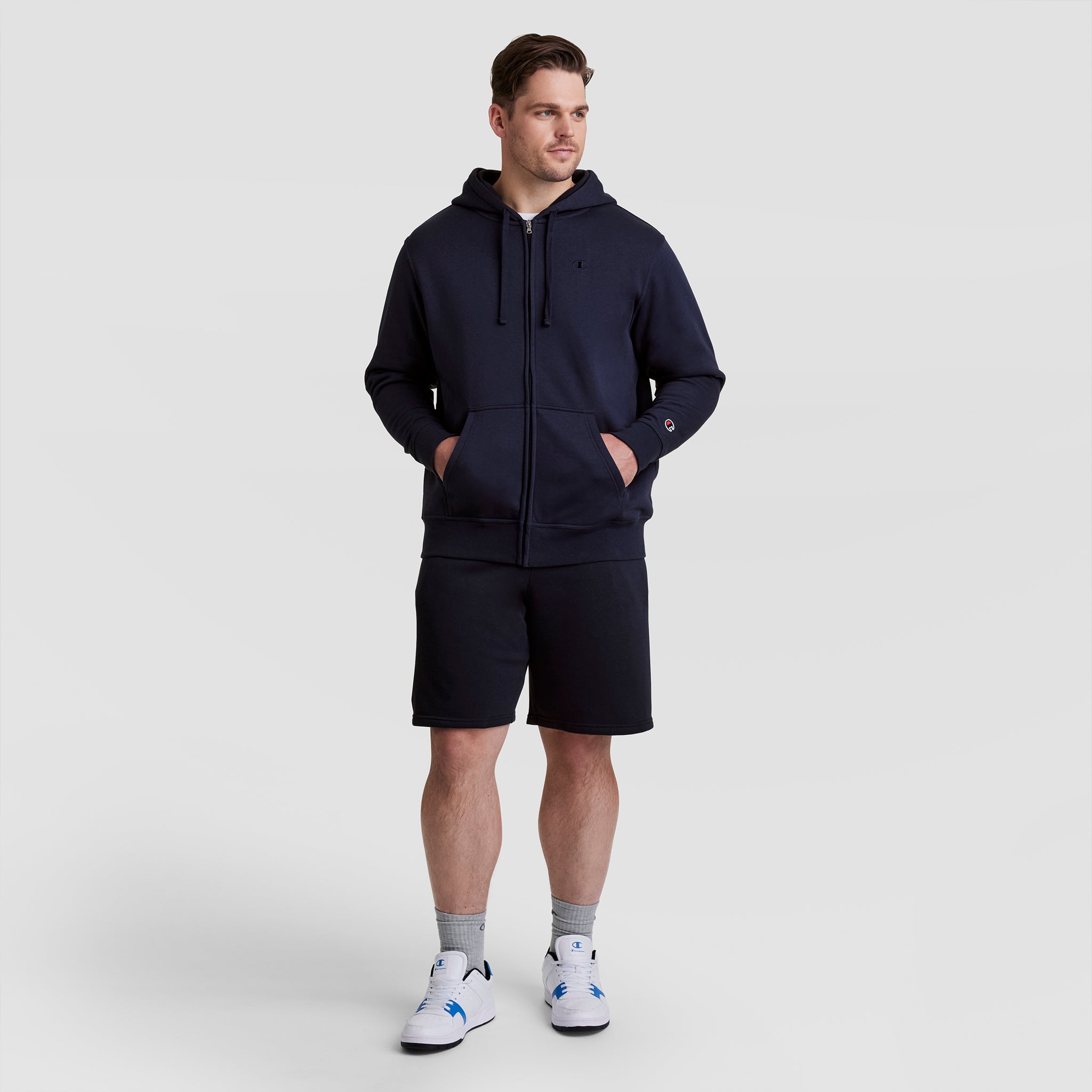 Champion Powerblend Short molletonné marine grande taille