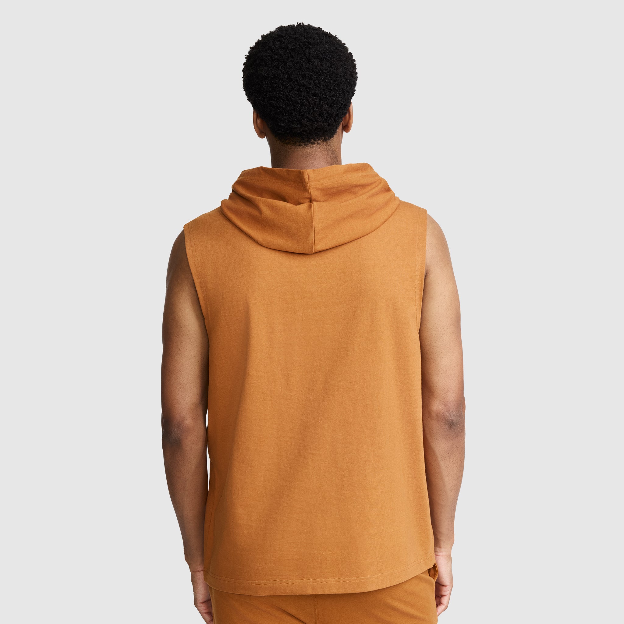 Champion Jersey Sleeveless Hoodie sweat capuche orange Glazed Ginger coton